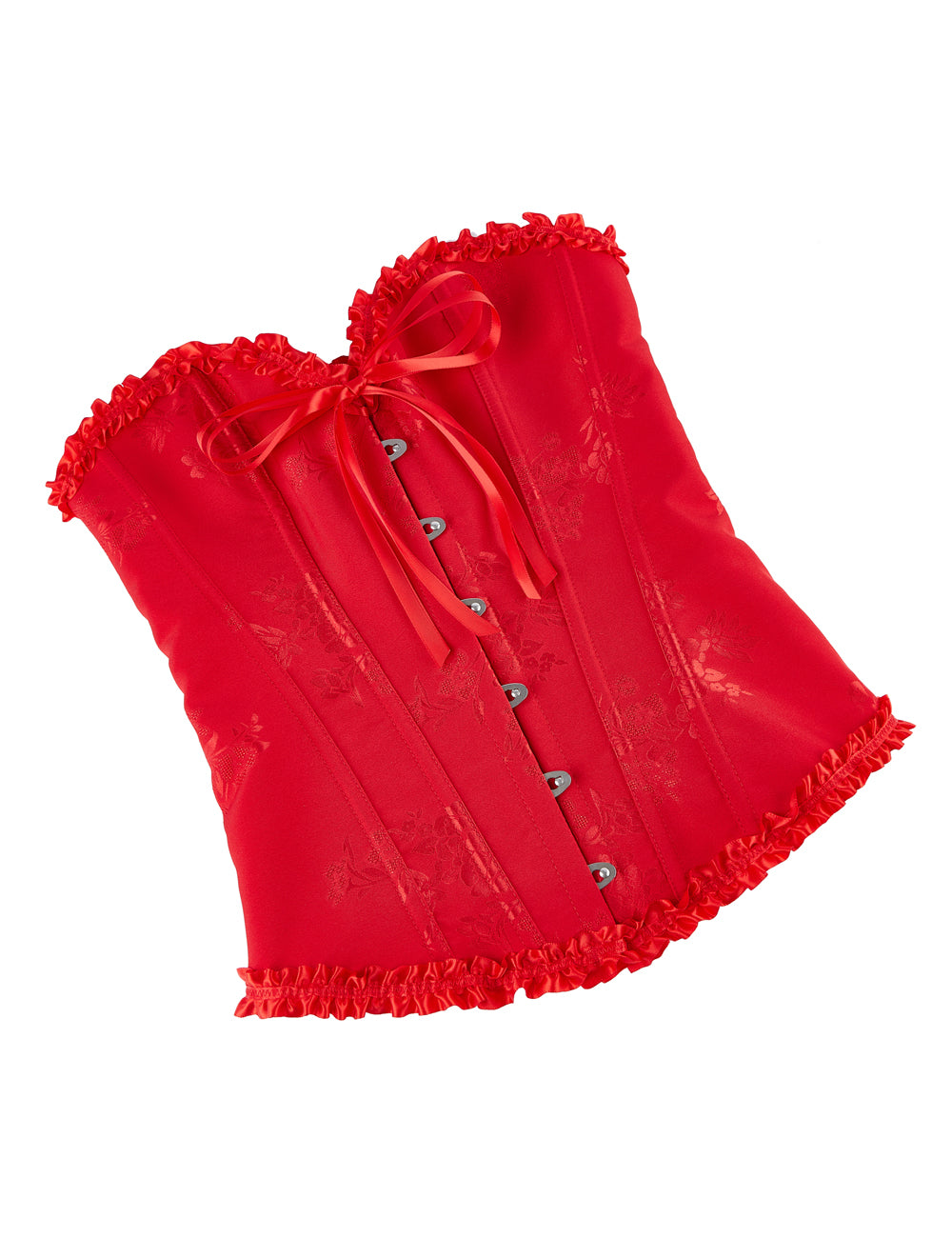 12 Pieces Plastic Bones Red Sexy Steel Buckles Lace-up Palace Style Corset