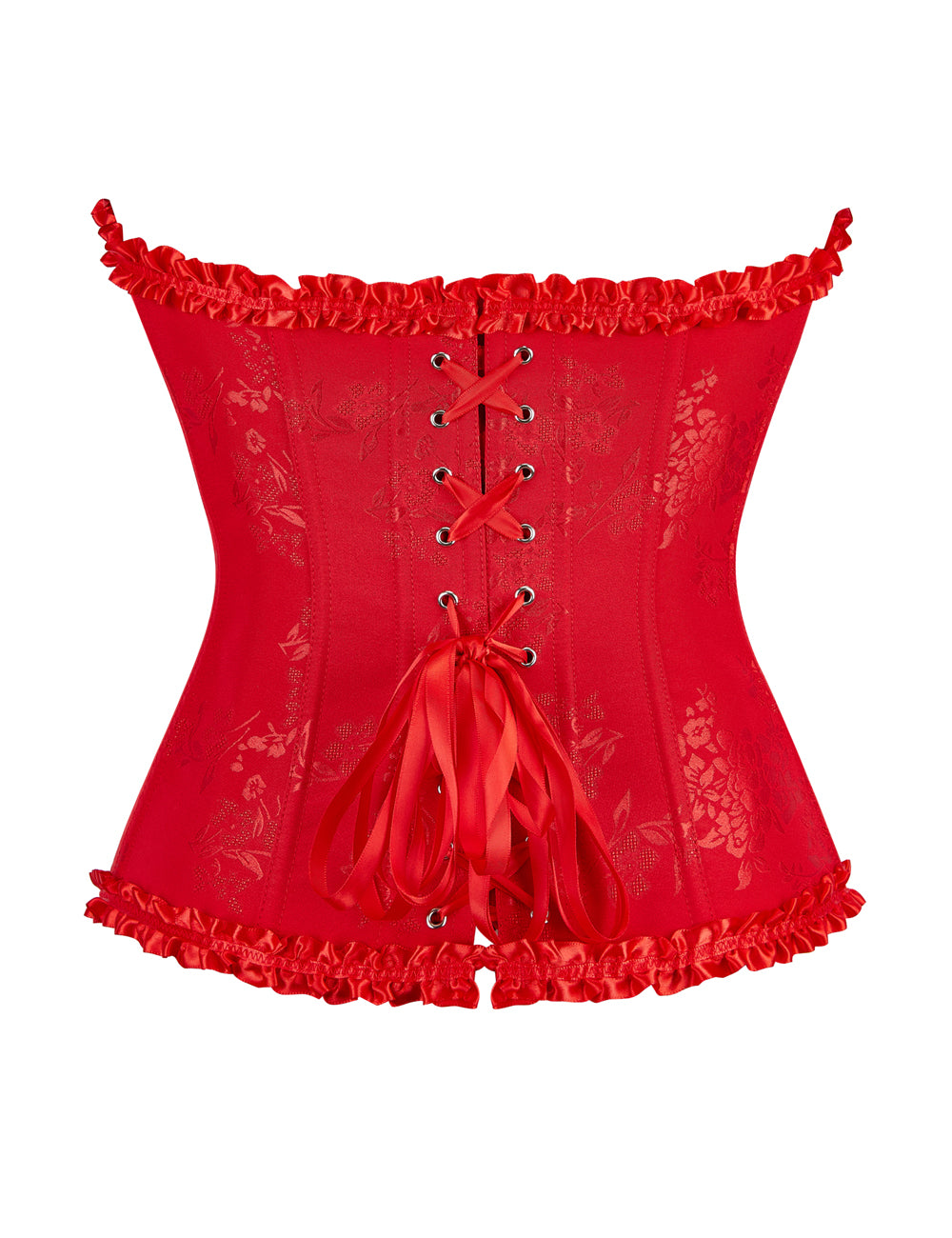 12 Pieces Plastic Bones Red Sexy Steel Buckles Lace-up Palace Style Corset