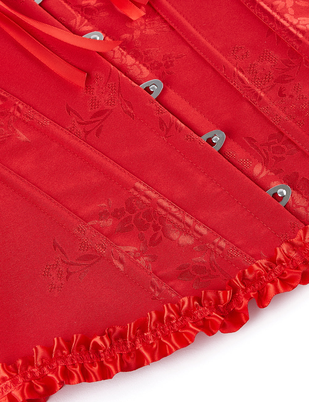 12 Pieces Plastic Bones Red Sexy Steel Buckles Lace-up Palace Style Corset