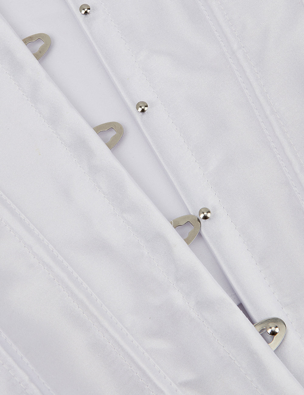 14 Pieces Plastic Bones White Sexy Satin Tube Top Palace Style Corset