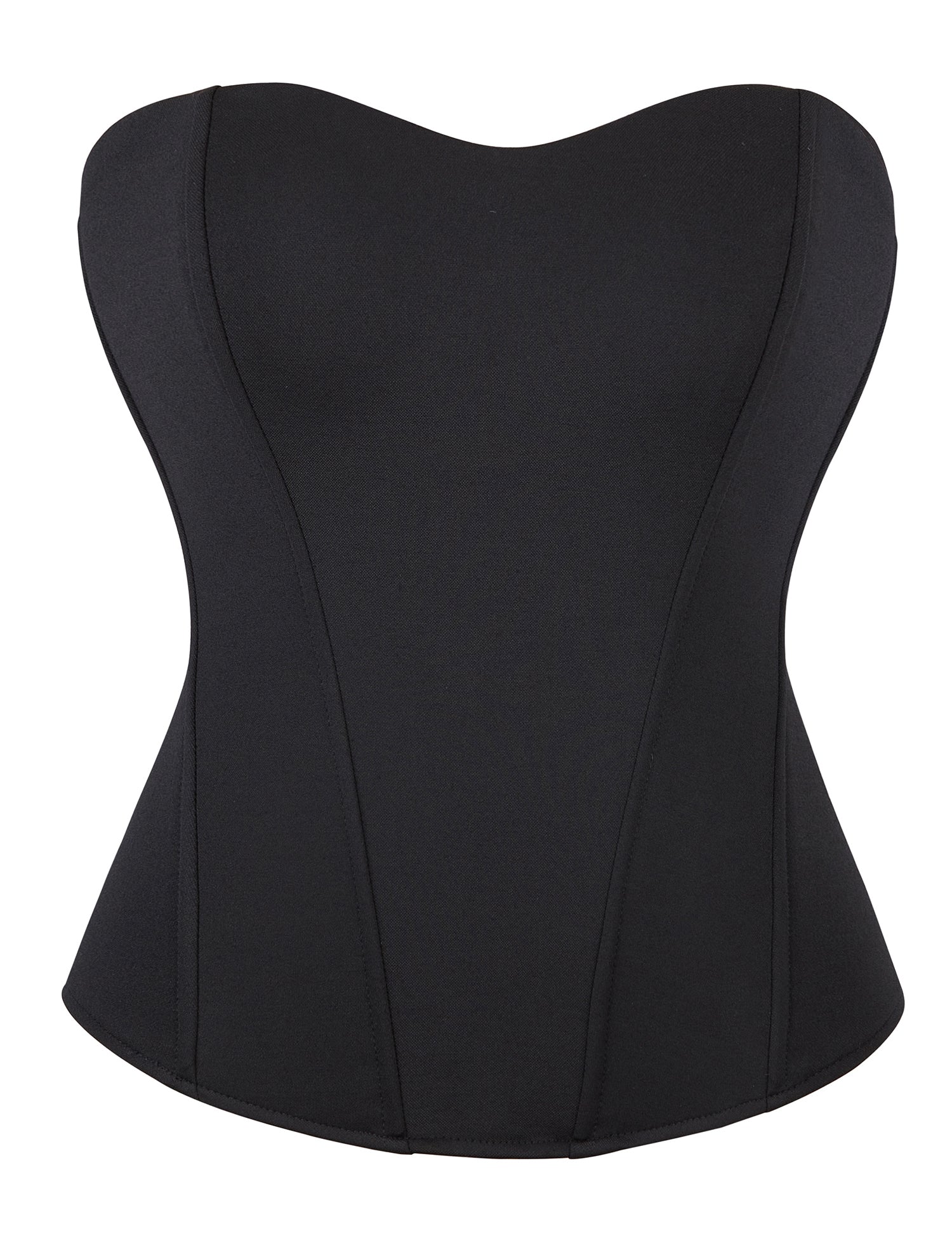 6 Pieces Plastic Bones Black Sexy Tube Top Zipper Palace Style Corset