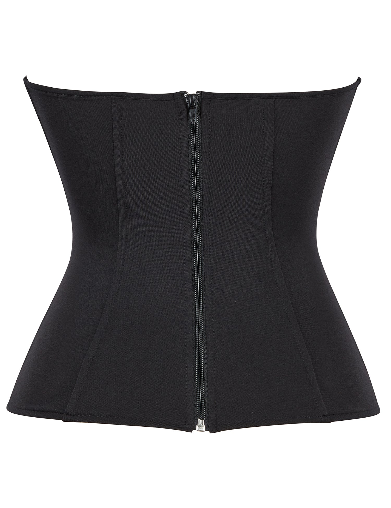 6 Pieces Plastic Bones Black Sexy Tube Top Zipper Palace Style Corset