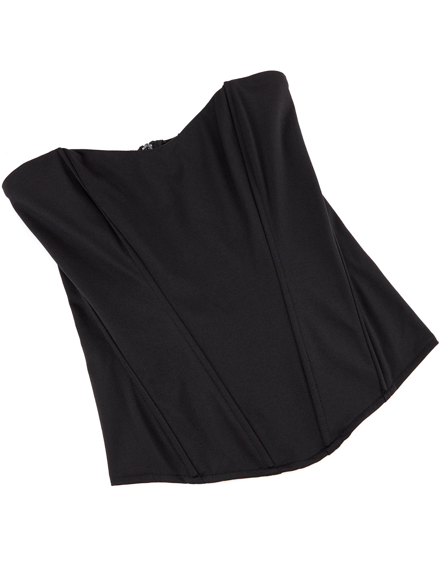 6 Pieces Plastic Bones Black Sexy Tube Top Zipper Palace Style Corset