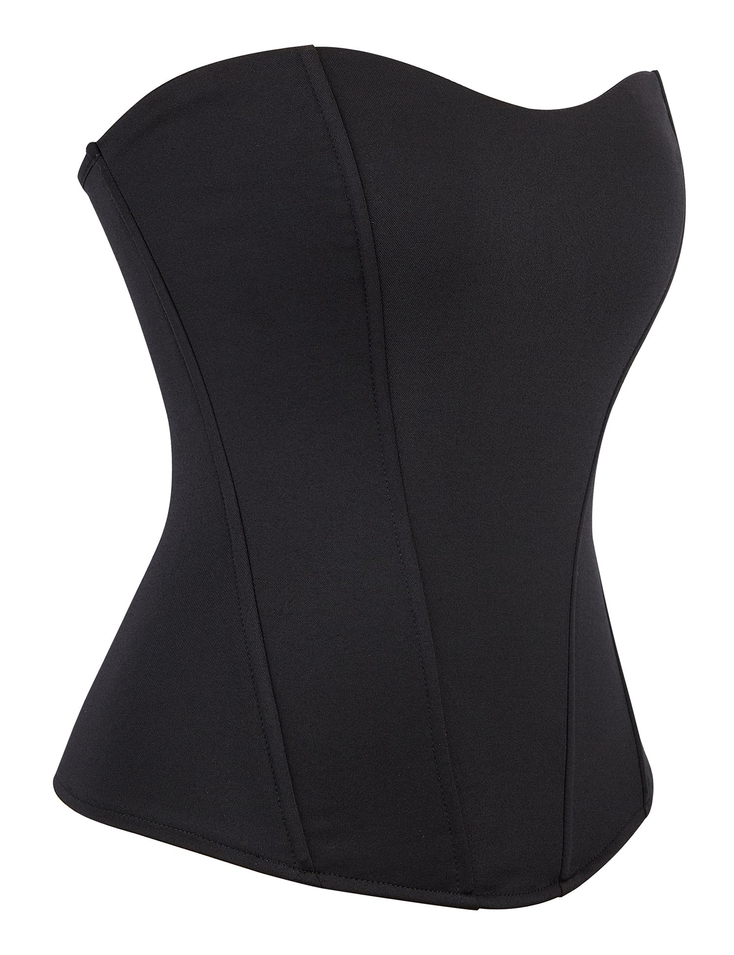 6 Pieces Plastic Bones Black Sexy Tube Top Zipper Palace Style Corset