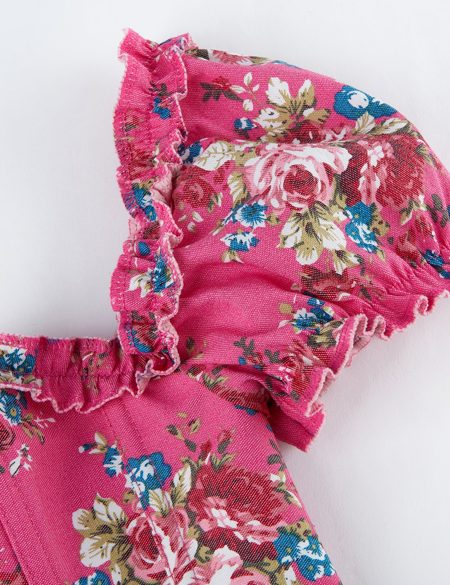 8 Pieces Plastic Bones Pink Sexy Puff Sleeves Printed Palace Style Corset