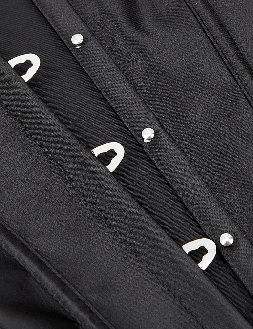 14 Pieces Plastic Bones Black Sexy Satin Tube Top Palace Style Corset