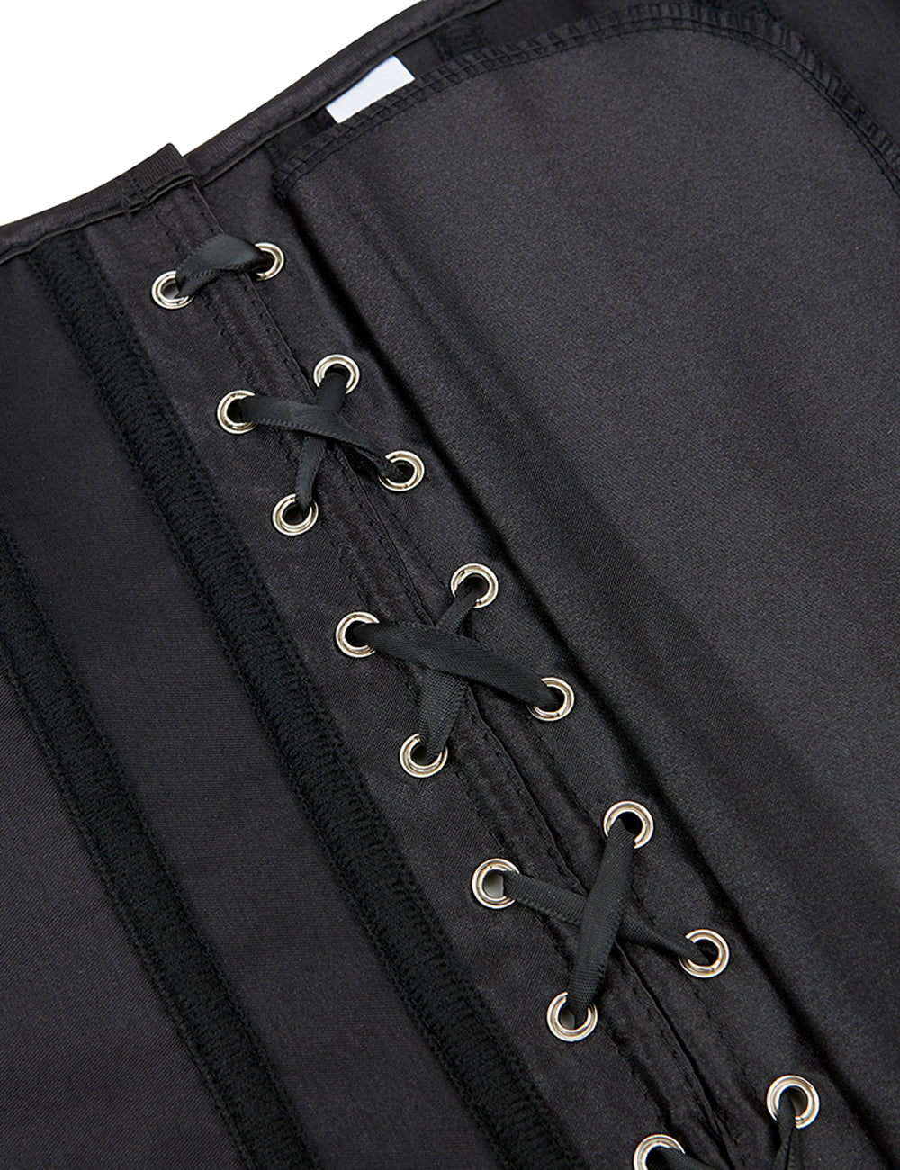 14 Pieces Plastic Bones Black Sexy Satin Tube Top Palace Style Corset