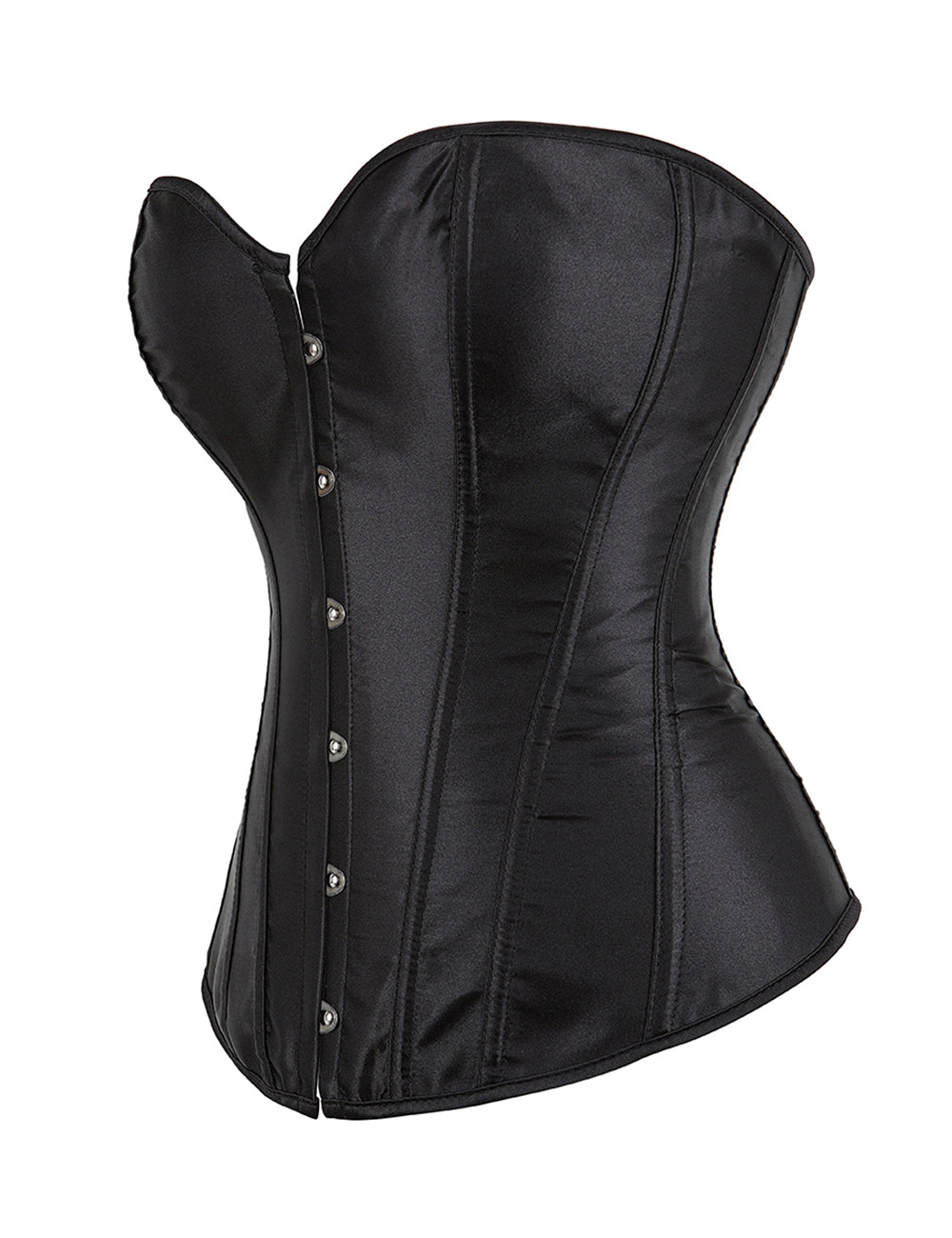 14 Pieces Plastic Bones Black Sexy Satin Tube Top Palace Style Corset