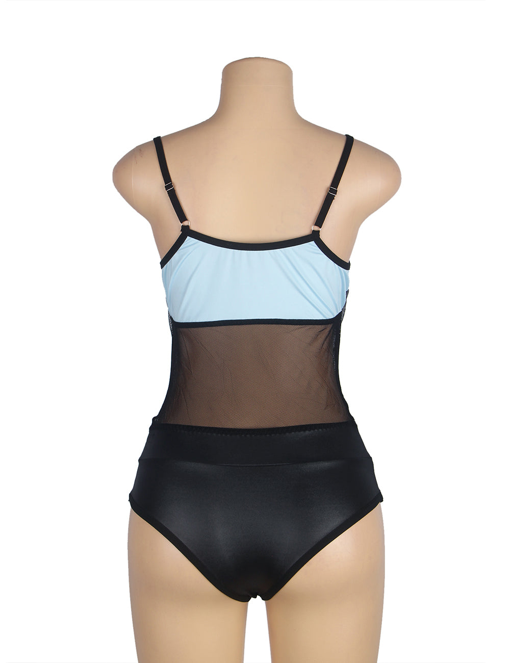 Zipper Front Hollow Out Police Costume with Headwear