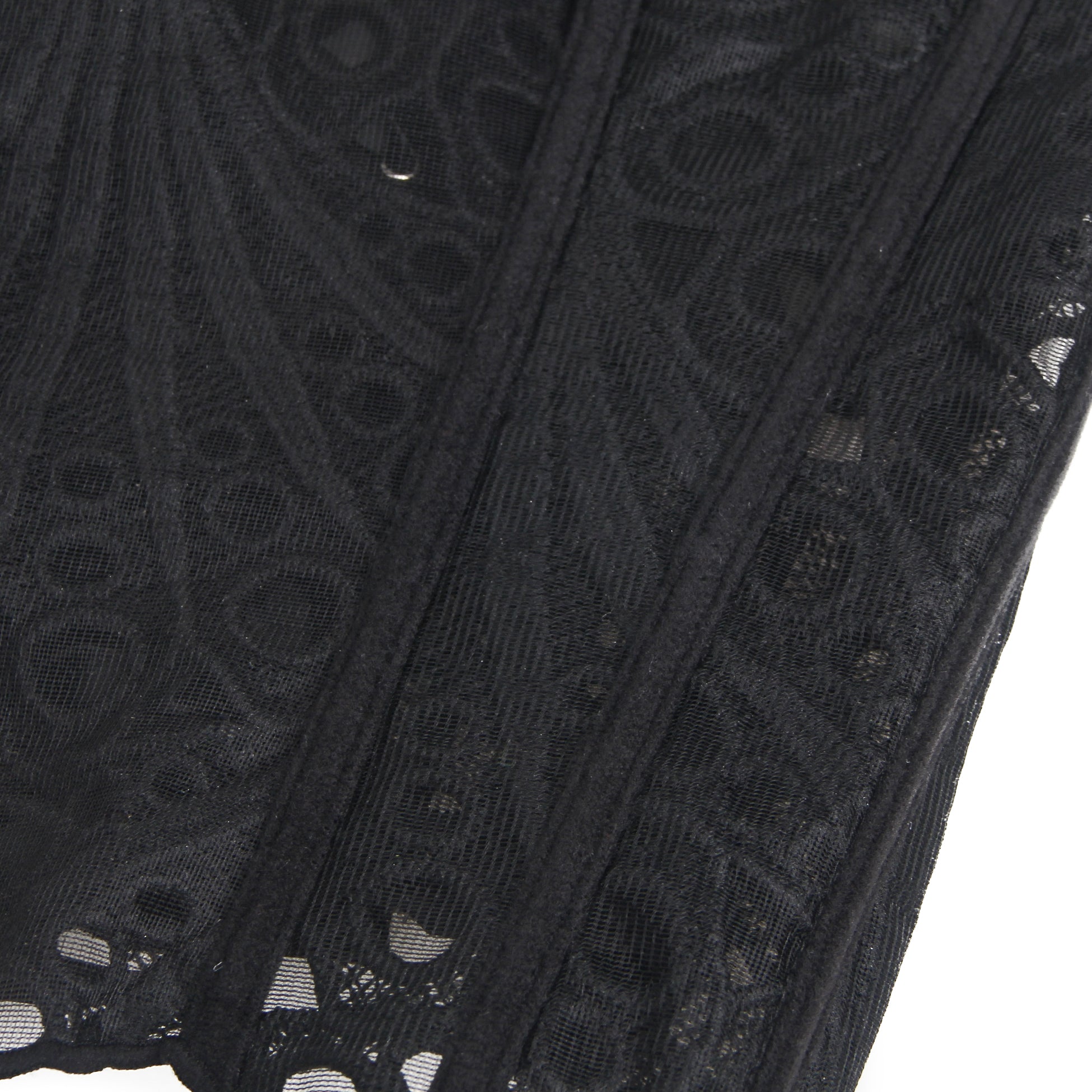 14 Bones Black Hollow Lace-up Court-style Corset