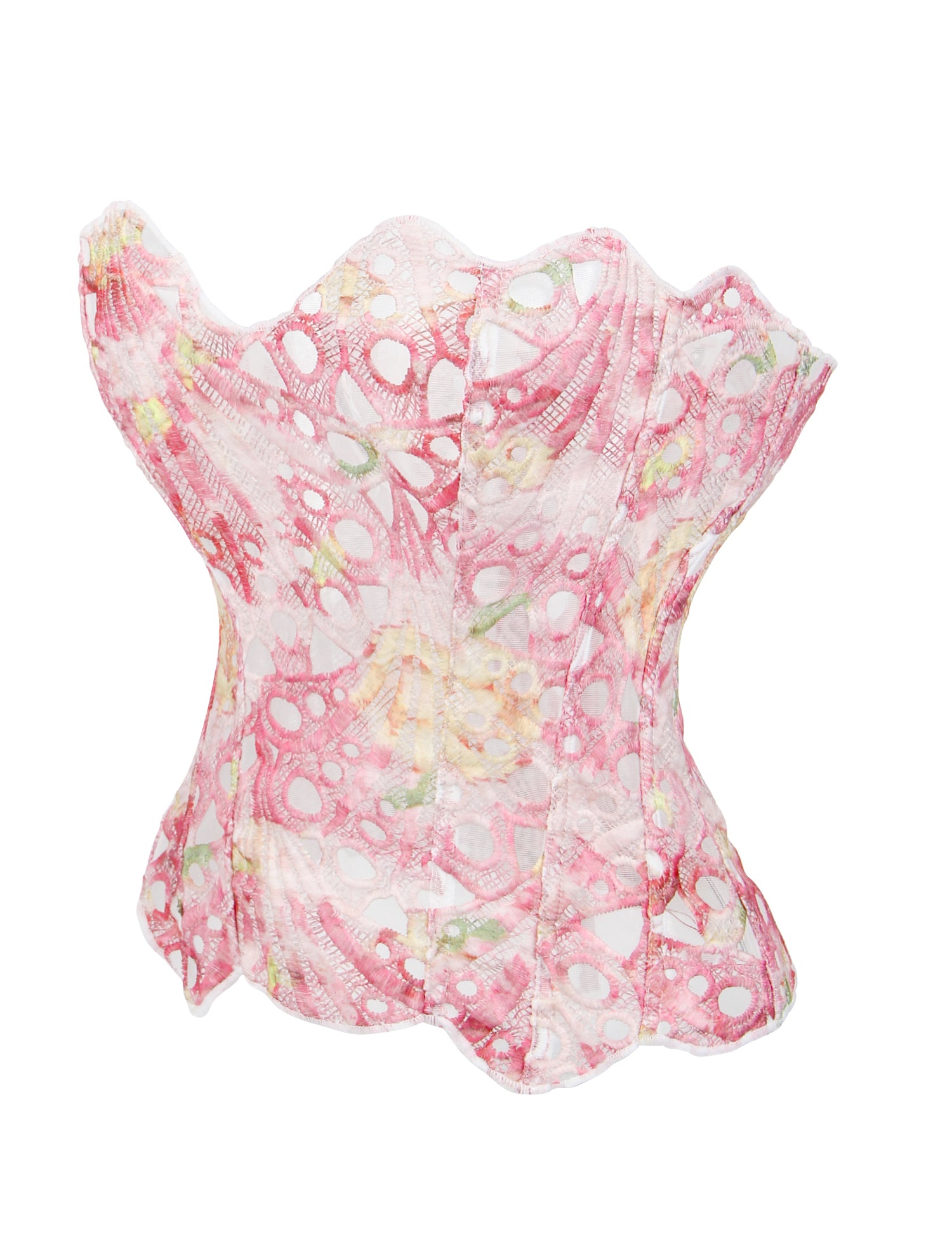 14 Bones Printing Hollow Lace-up Court-style Corset