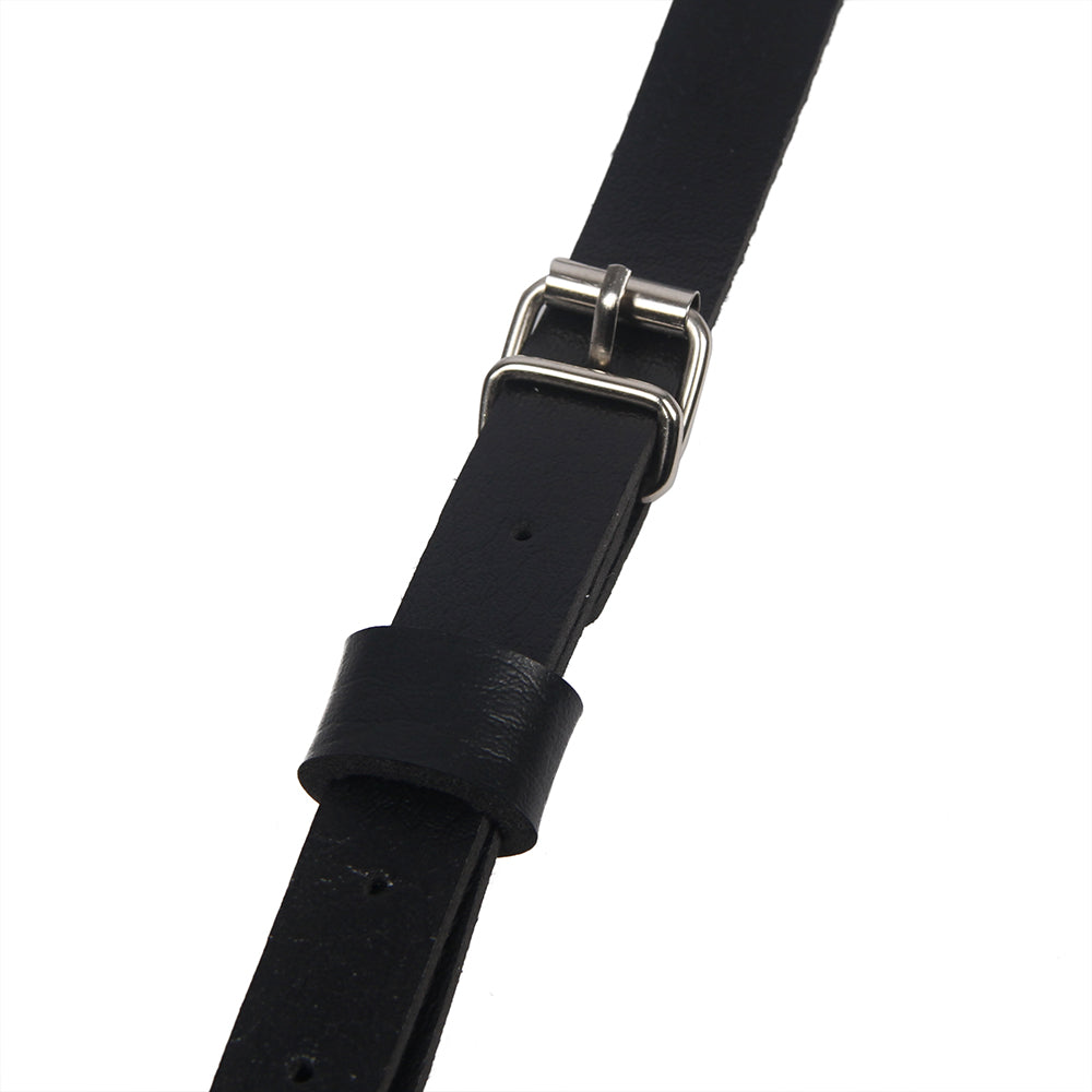 Black Leather Chest Harness Straps