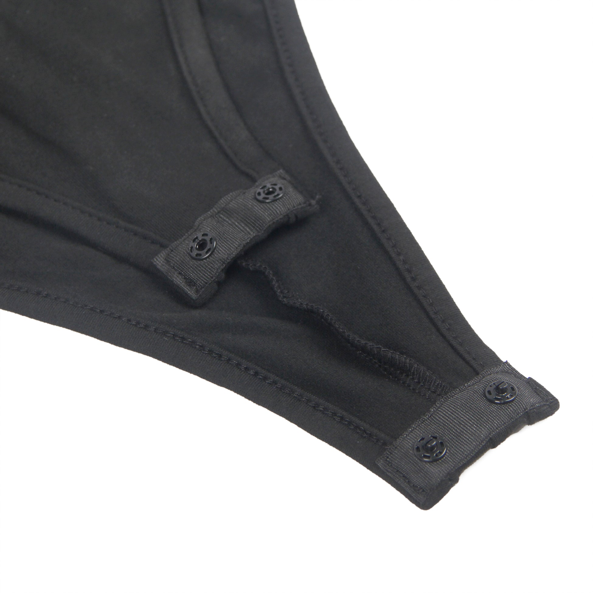 Crotch Open One Piece Sleeveless Black Deep V Fashion Bodysuit