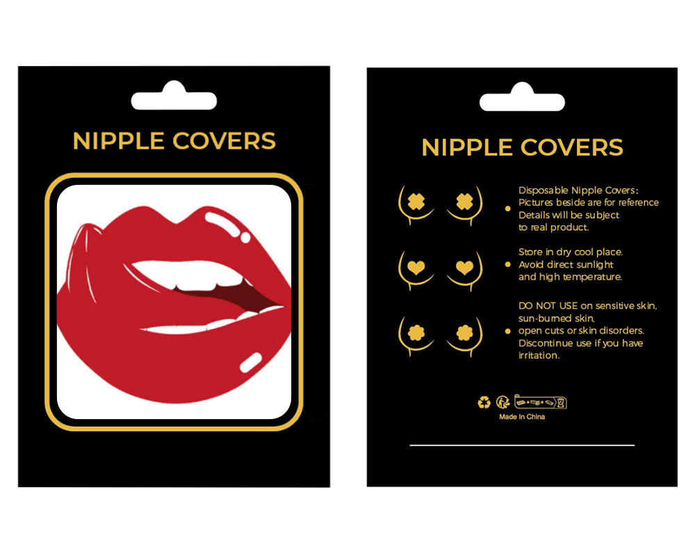 Sexy Red Lips Nipple Cover