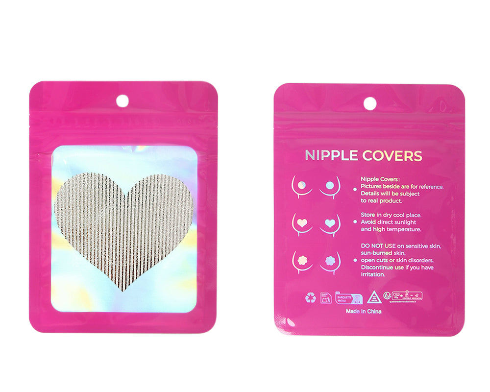 Silver Illusion Silver Fine Grain Sexy Nipple Covers