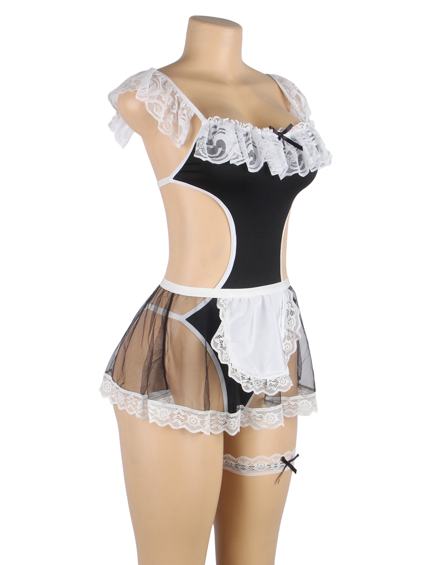Black Sexy Lace Maid Costume