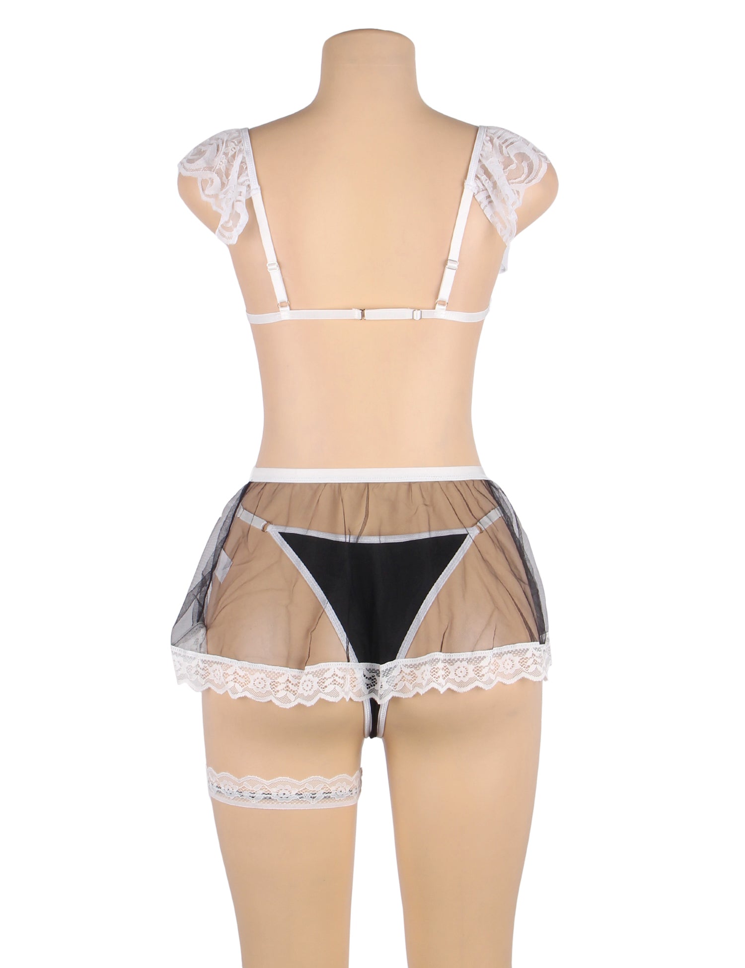 Black Sexy Lace Maid Costume