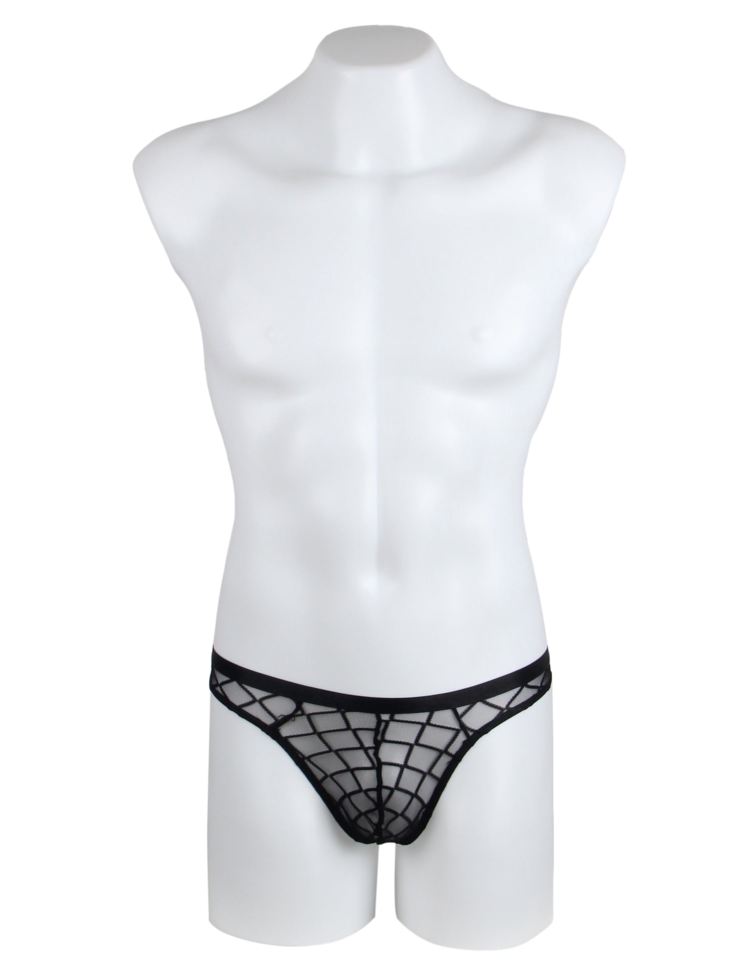 Black Sexy Diamond Mesh Men's Underwear