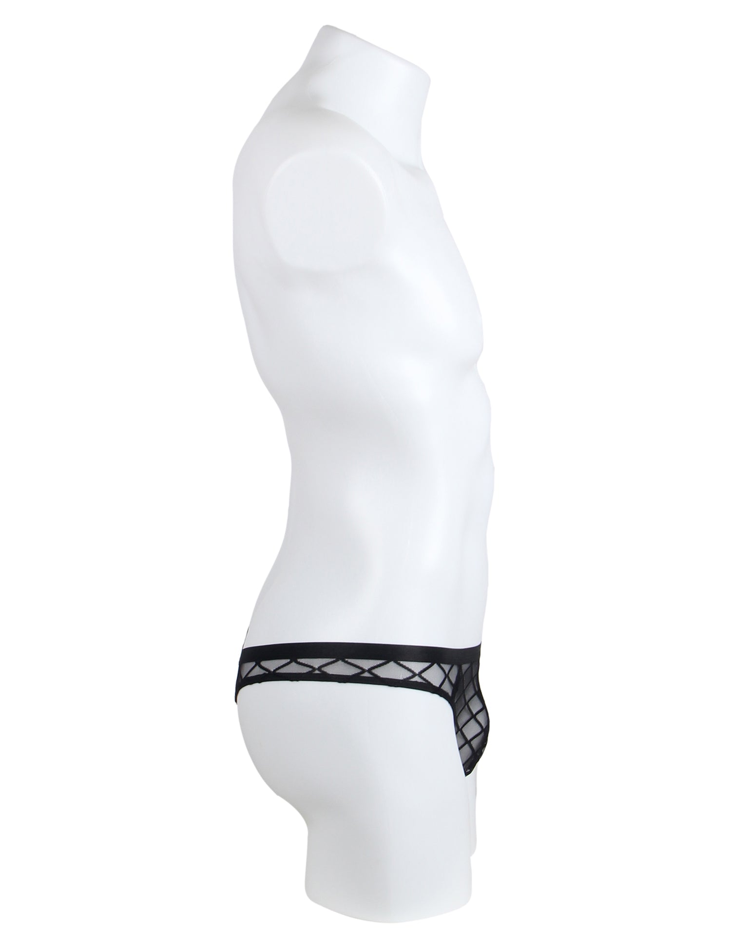 Black Sexy Diamond Mesh Men's Underwear