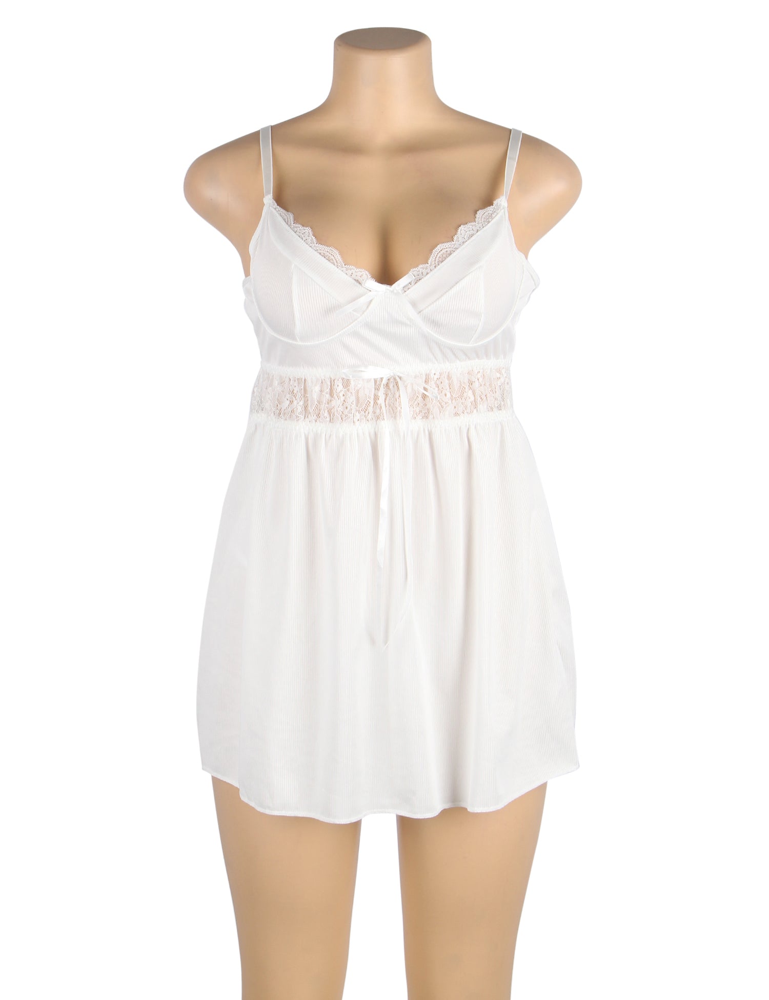White V-neck sexy suspender Babydoll