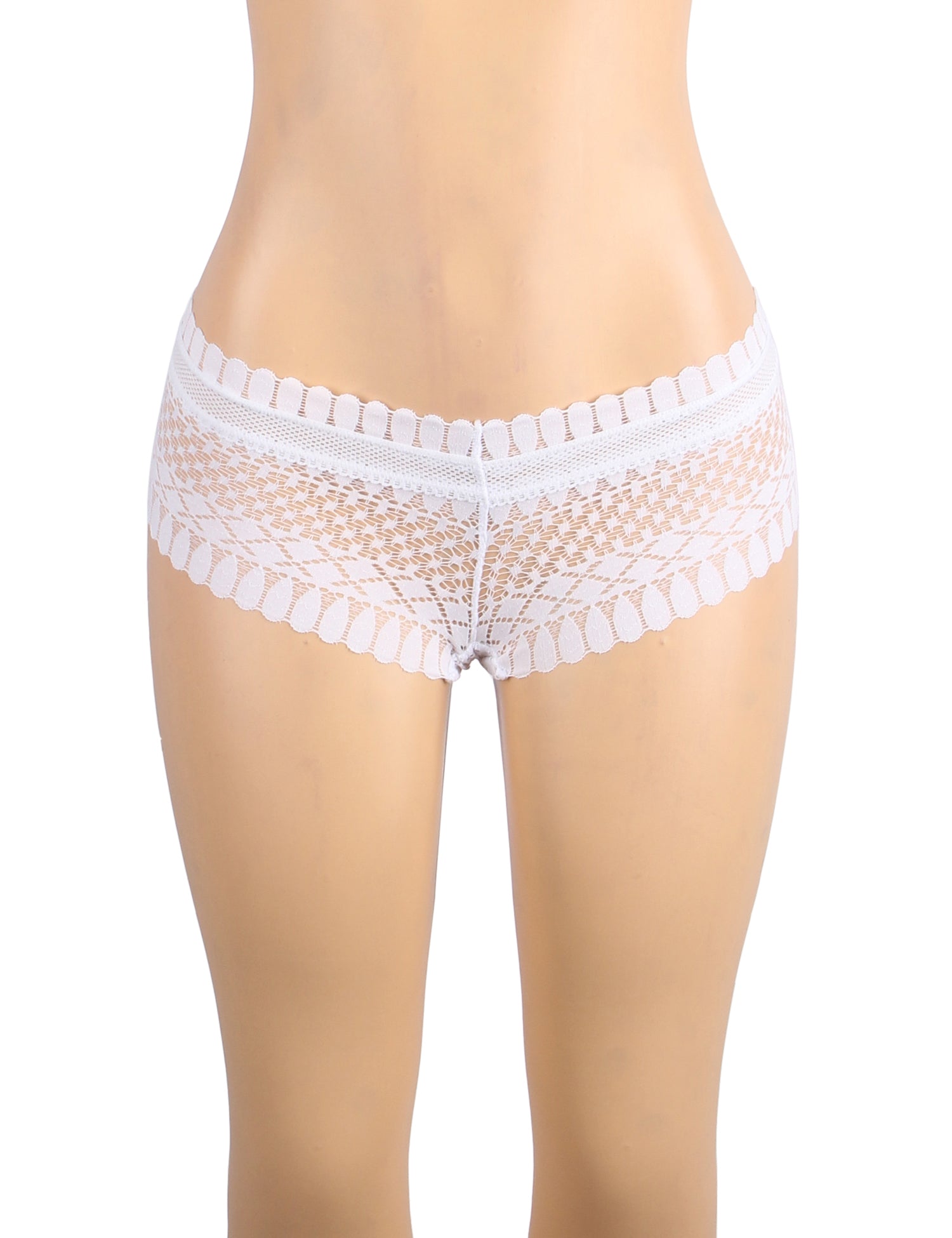 White Sexy Panty With Feather Shape Lace