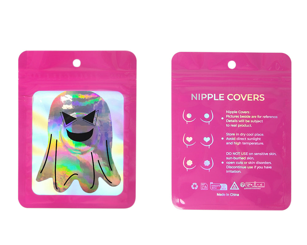 Halloween Ghost Laser Look Nipple Covers