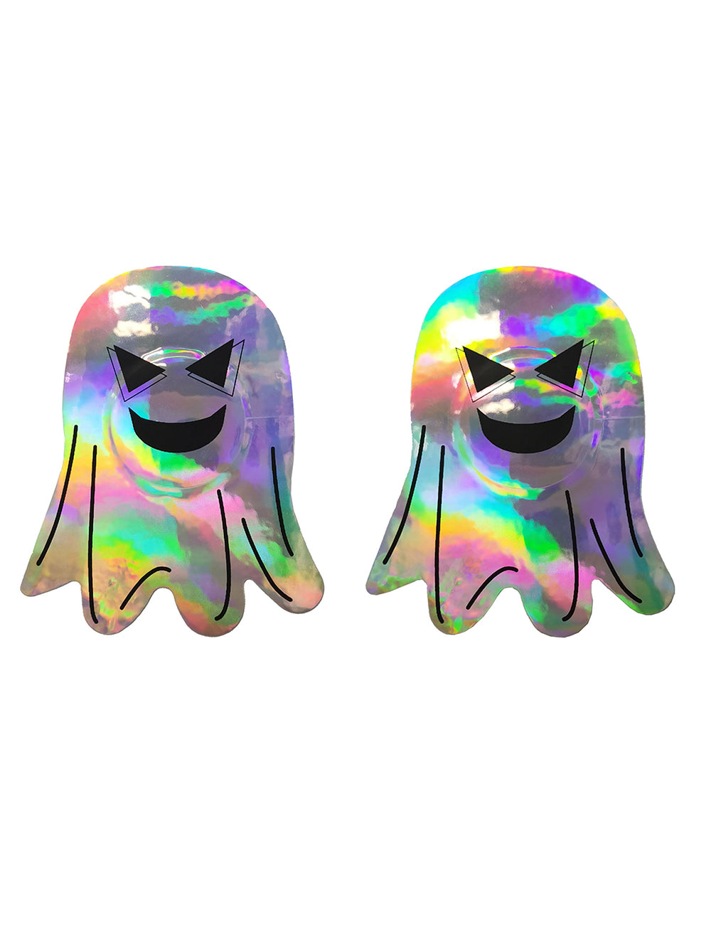 Halloween Ghost Laser Look Nipple Covers