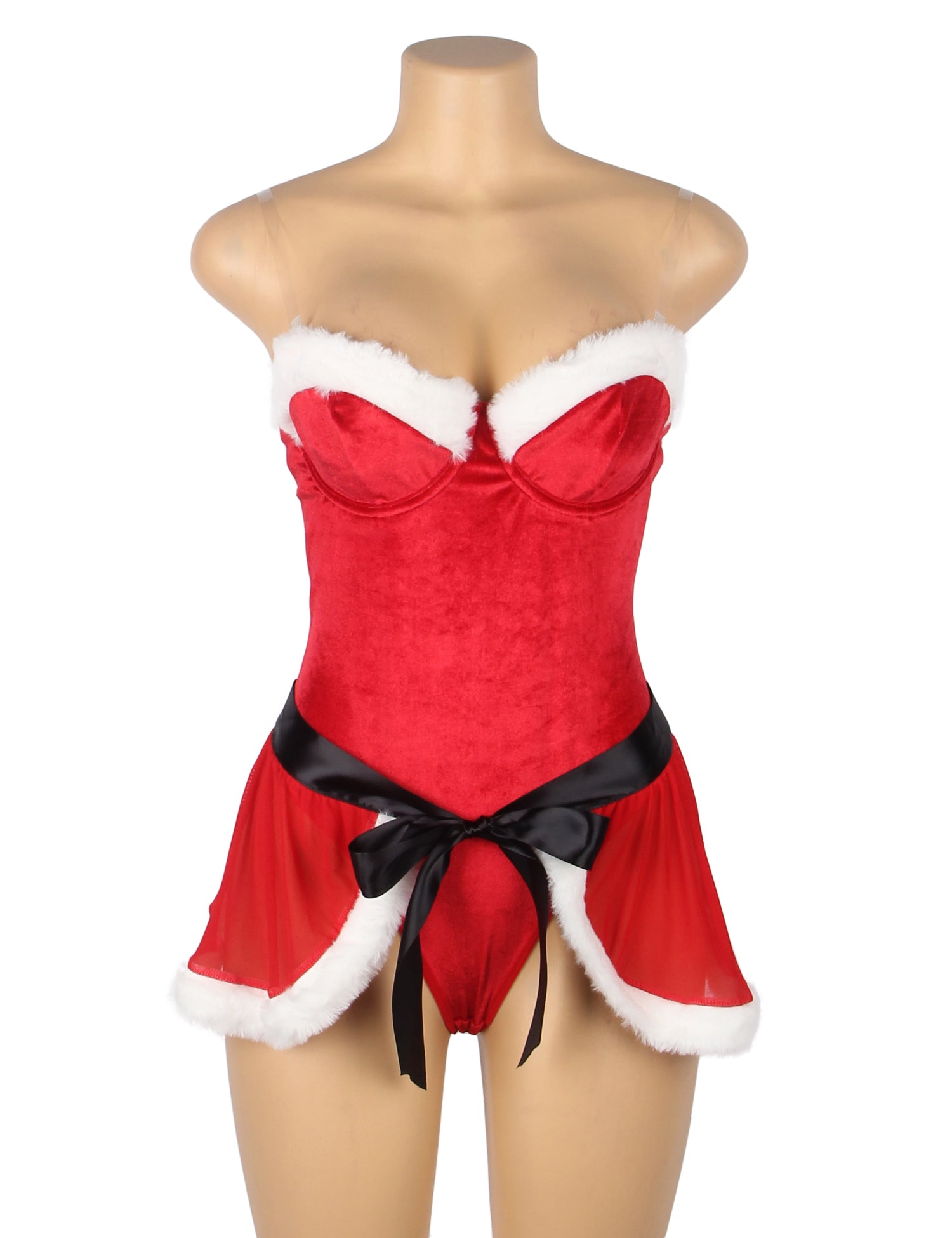 Red Christmas Plush Decoration Bodysuit