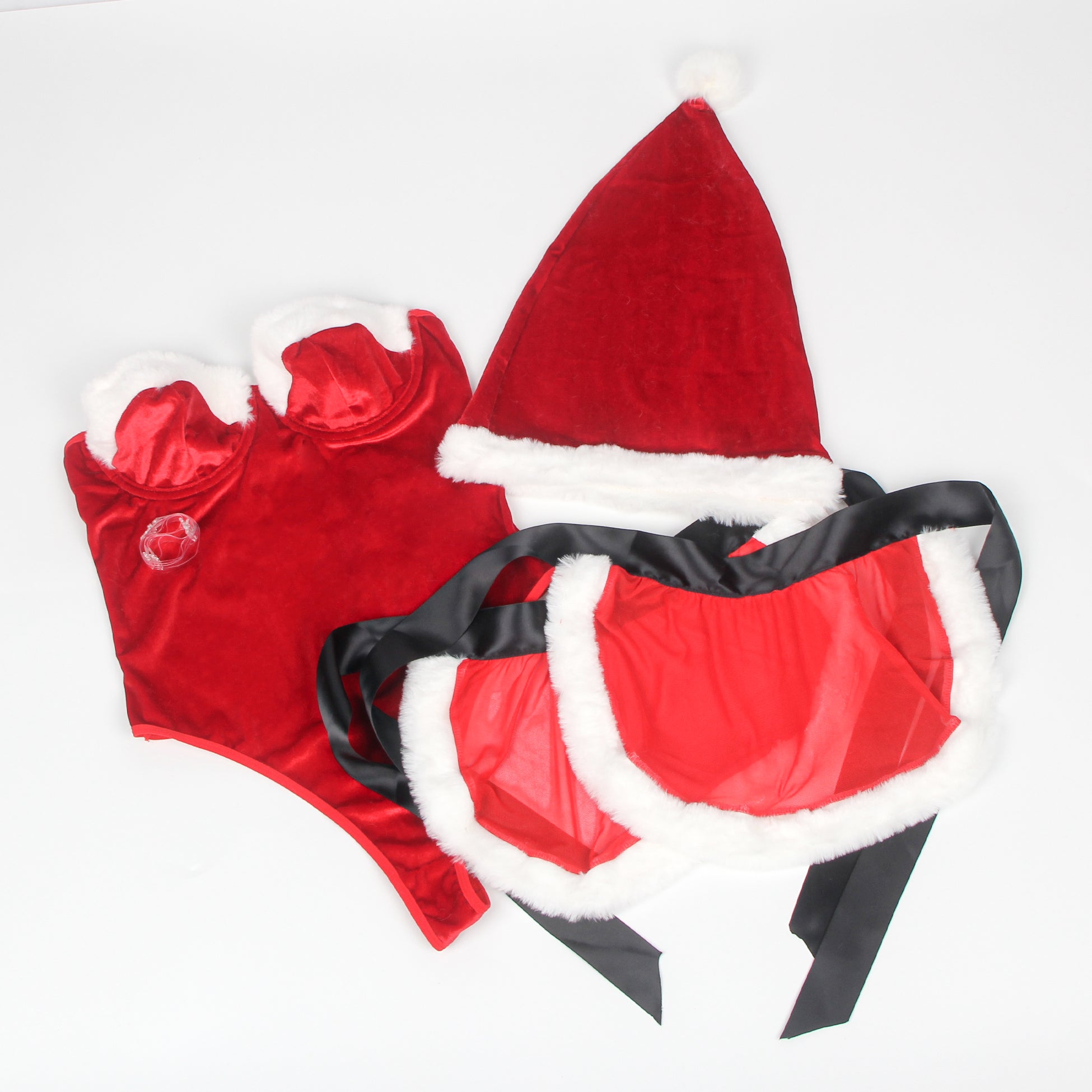 Red Christmas Plush Decoration Bodysuit