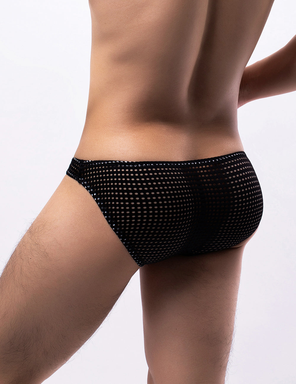 Black Breathable Mesh Sexy Men's Brief