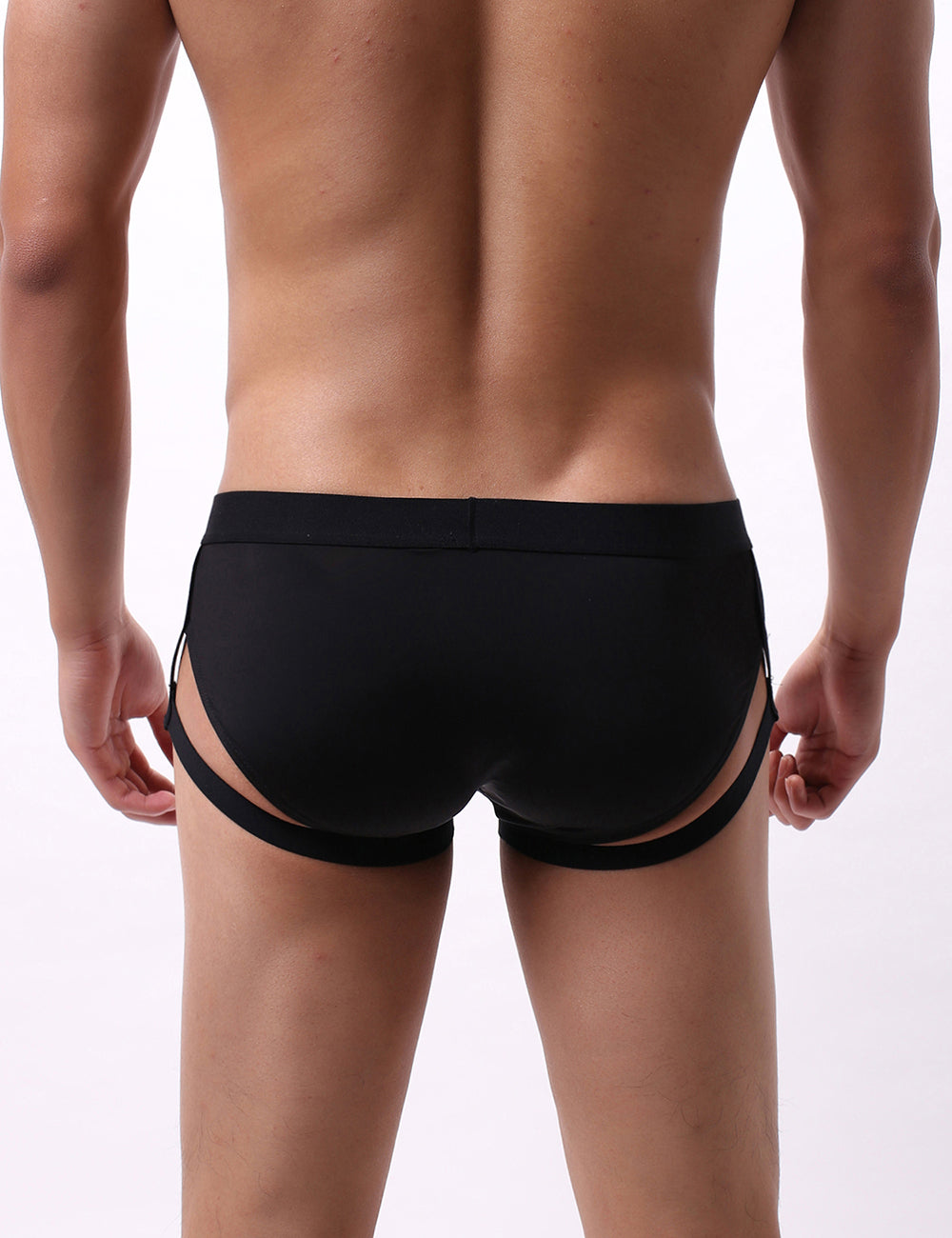 Black Ice Silk Strappy Sexy Men's Underwear