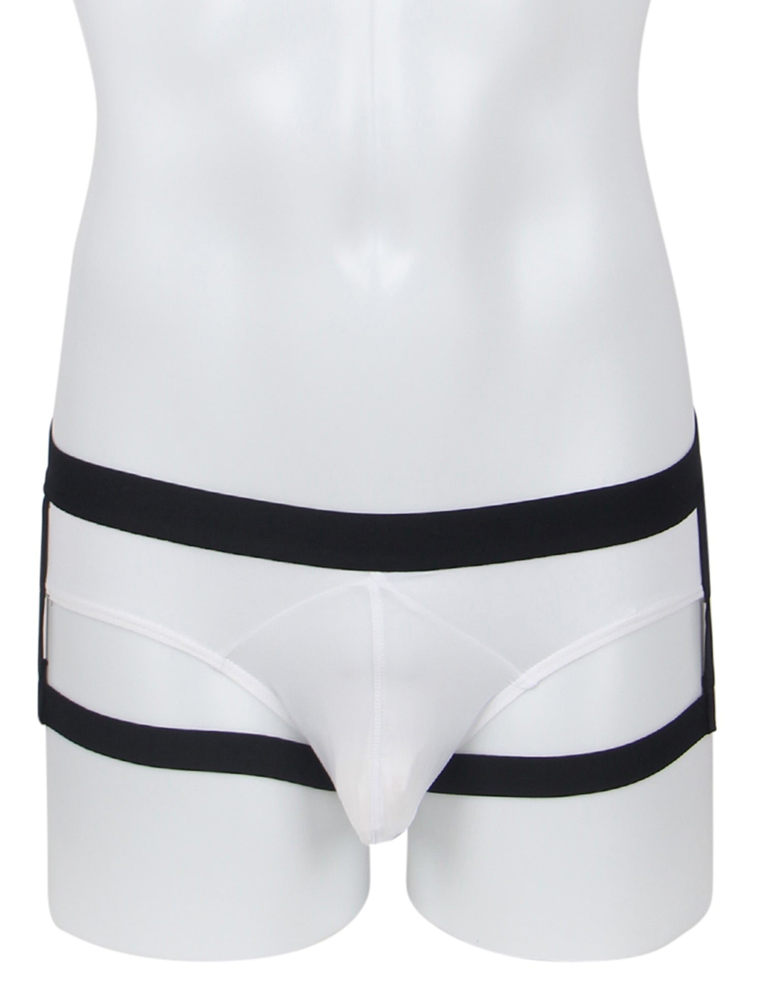 White Ice Silk Strappy Sexy Men's Underwear