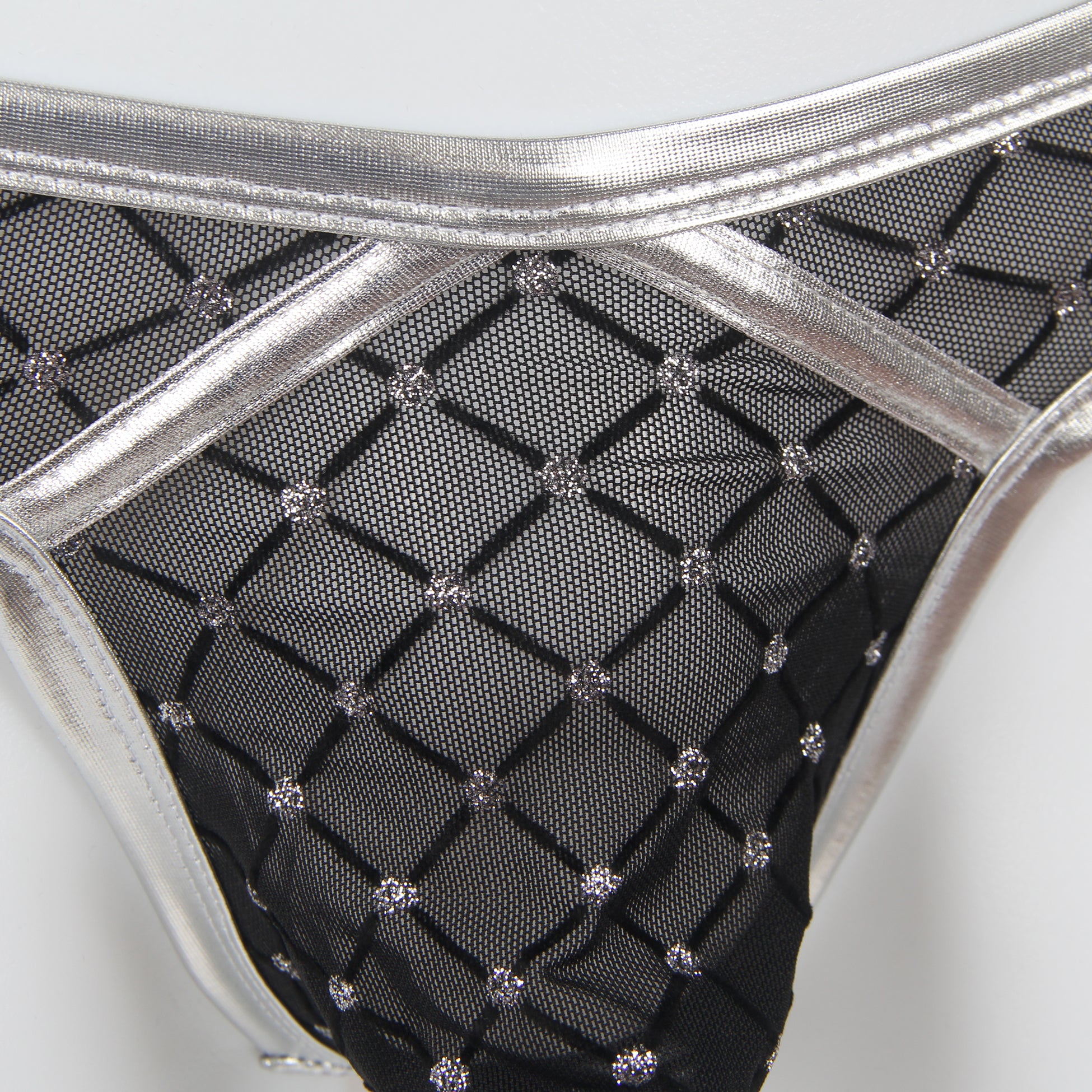Silver Sexy Leather Underwear for Man