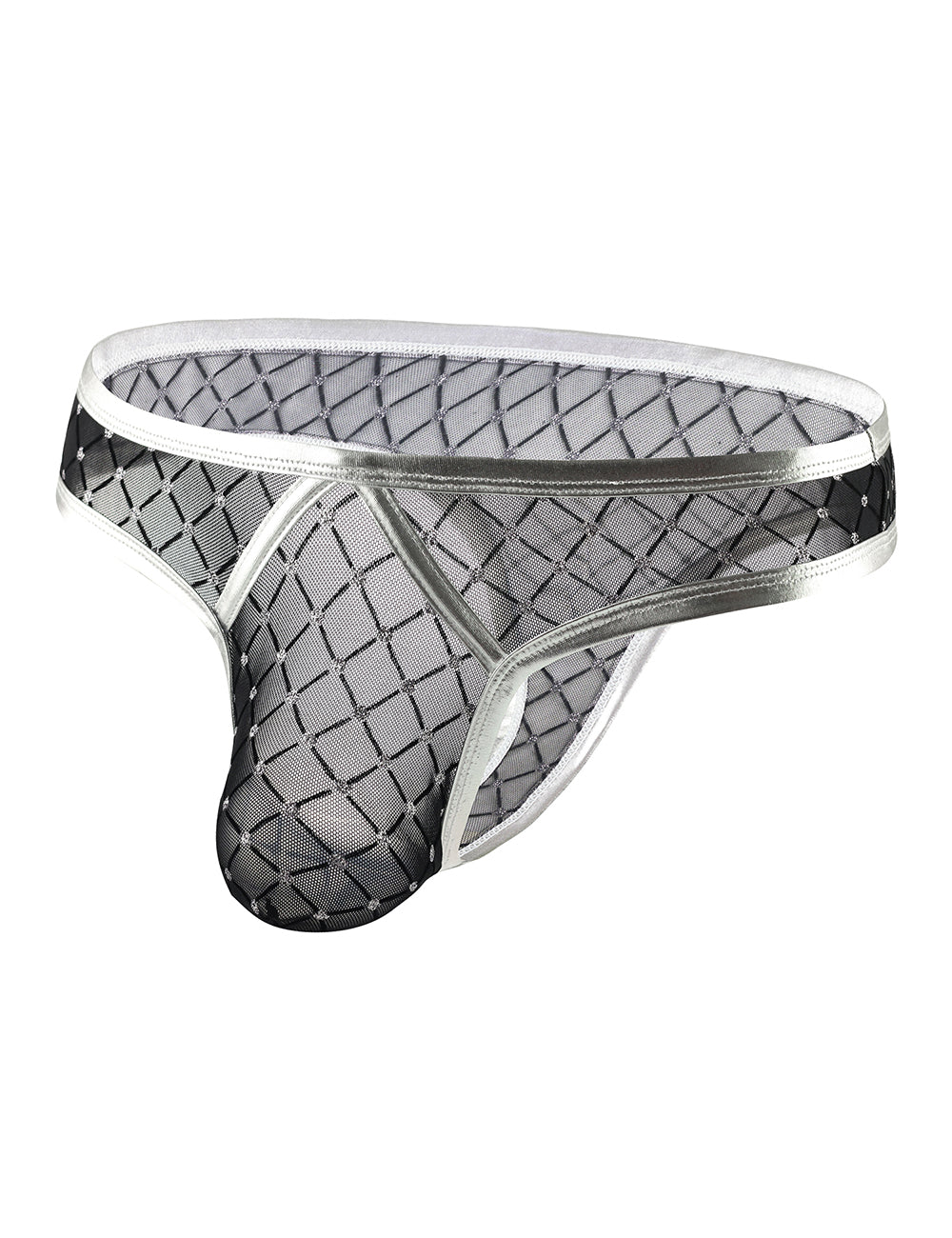 Silver Sexy Leather Underwear for Man