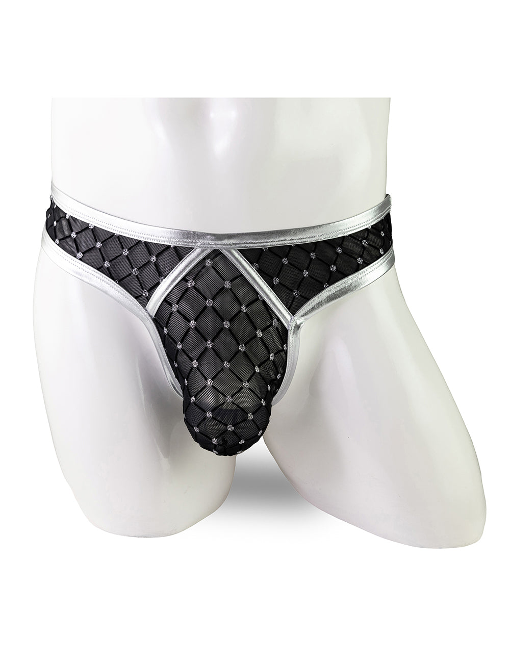 Silver Sexy Leather Underwear for Man