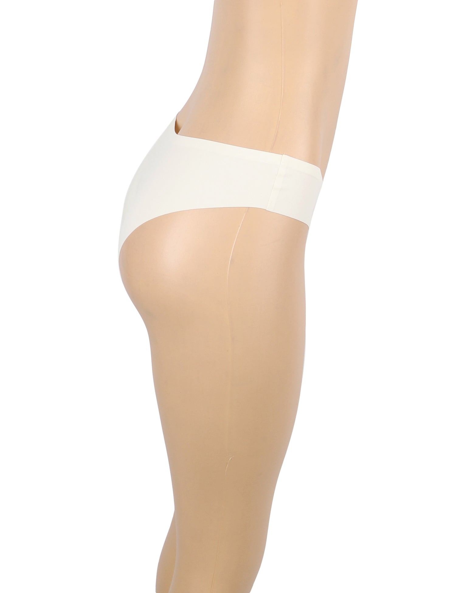 Beige Sexy Seamless Panty With Buckles Decoration