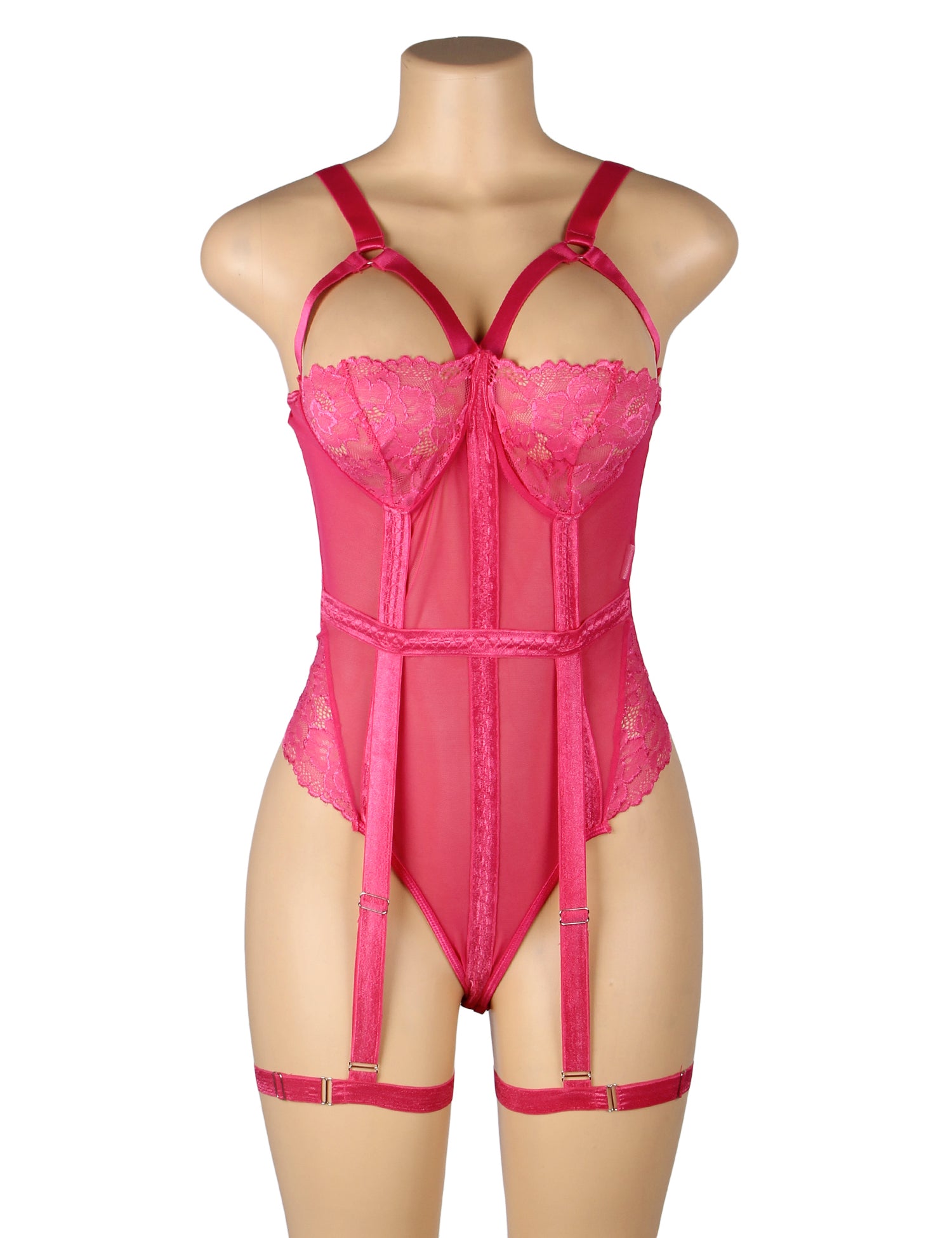 Rose Sexy Slim Lace Garter Leg Ring Teddy