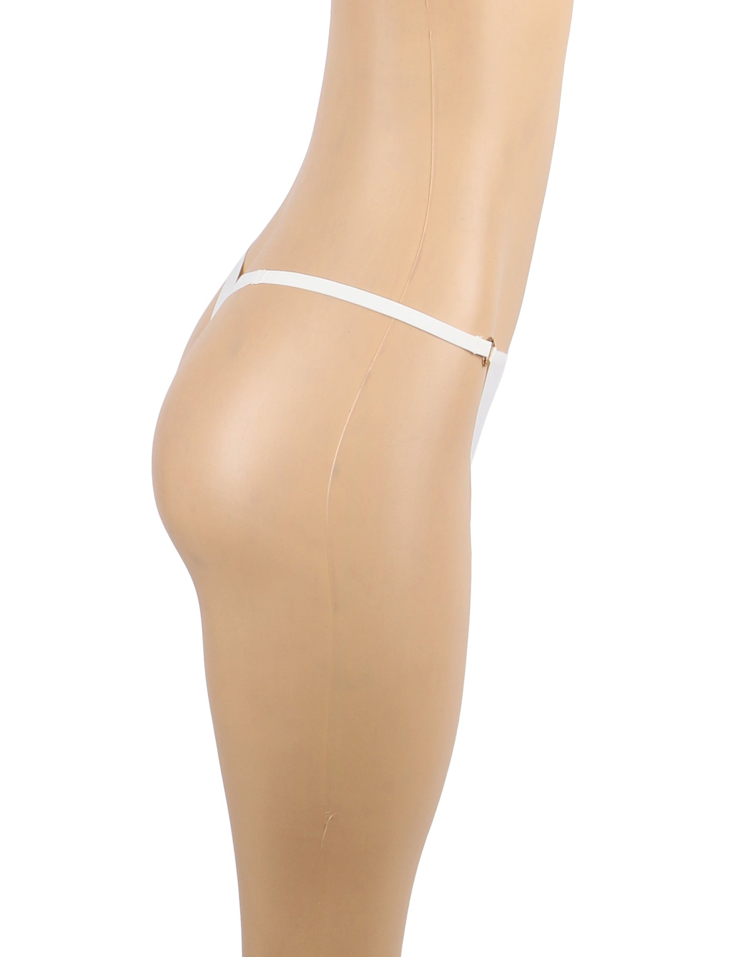 White Sexy Seamless Panty With Buckles Decoration