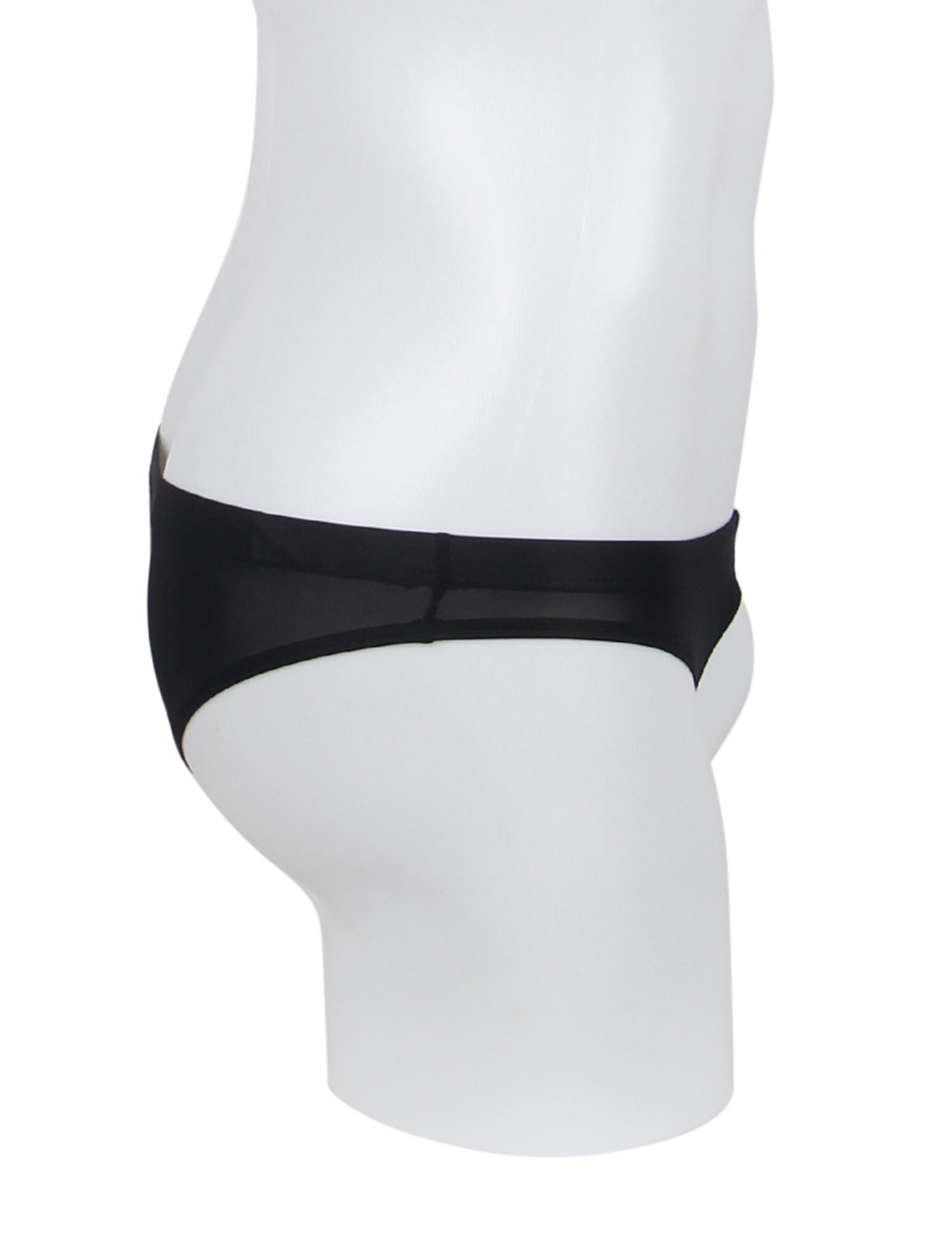 Black Sexy Hollow-Cut Ice Silk Men's Brief