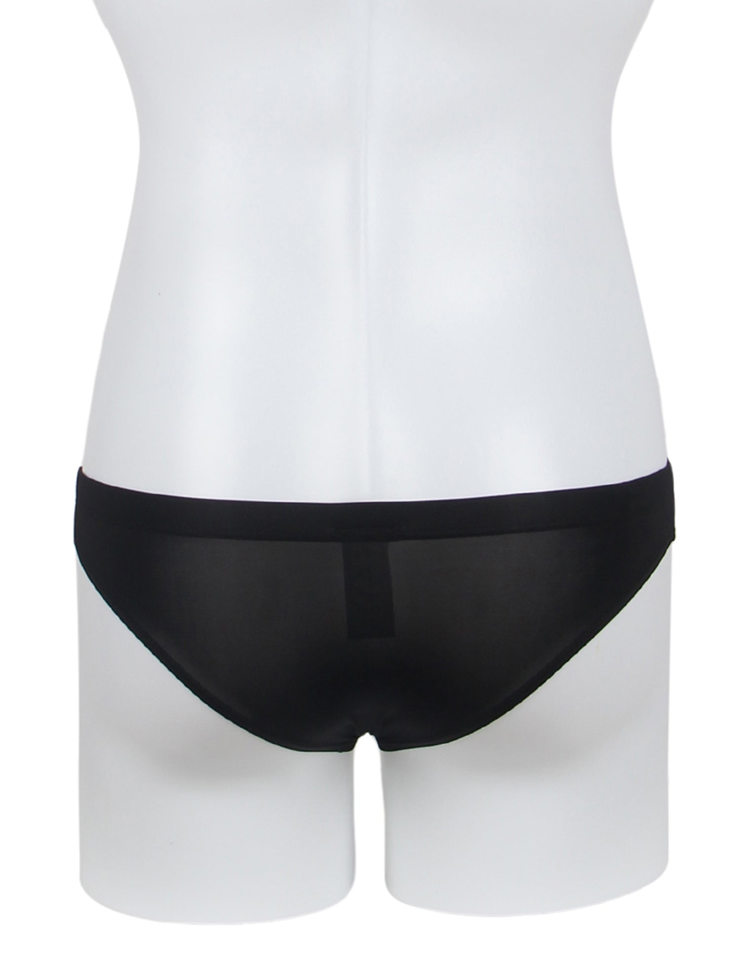 Black Sexy Hollow-Cut Ice Silk Men's Brief