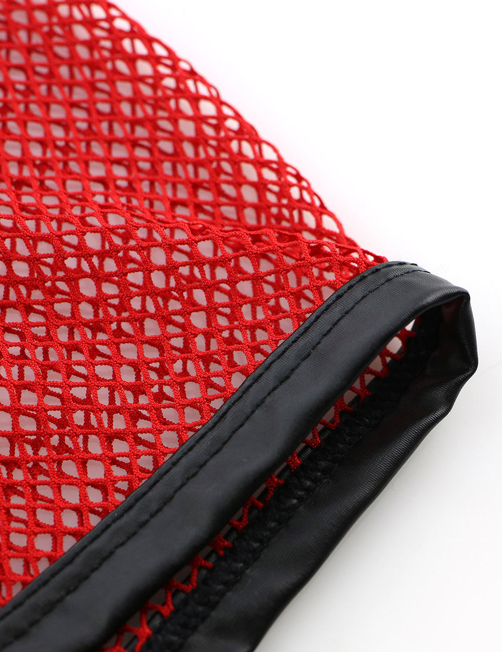 Red Sexy Mesh Openable Crotch Imitation Leather Men's Boxer Underwear