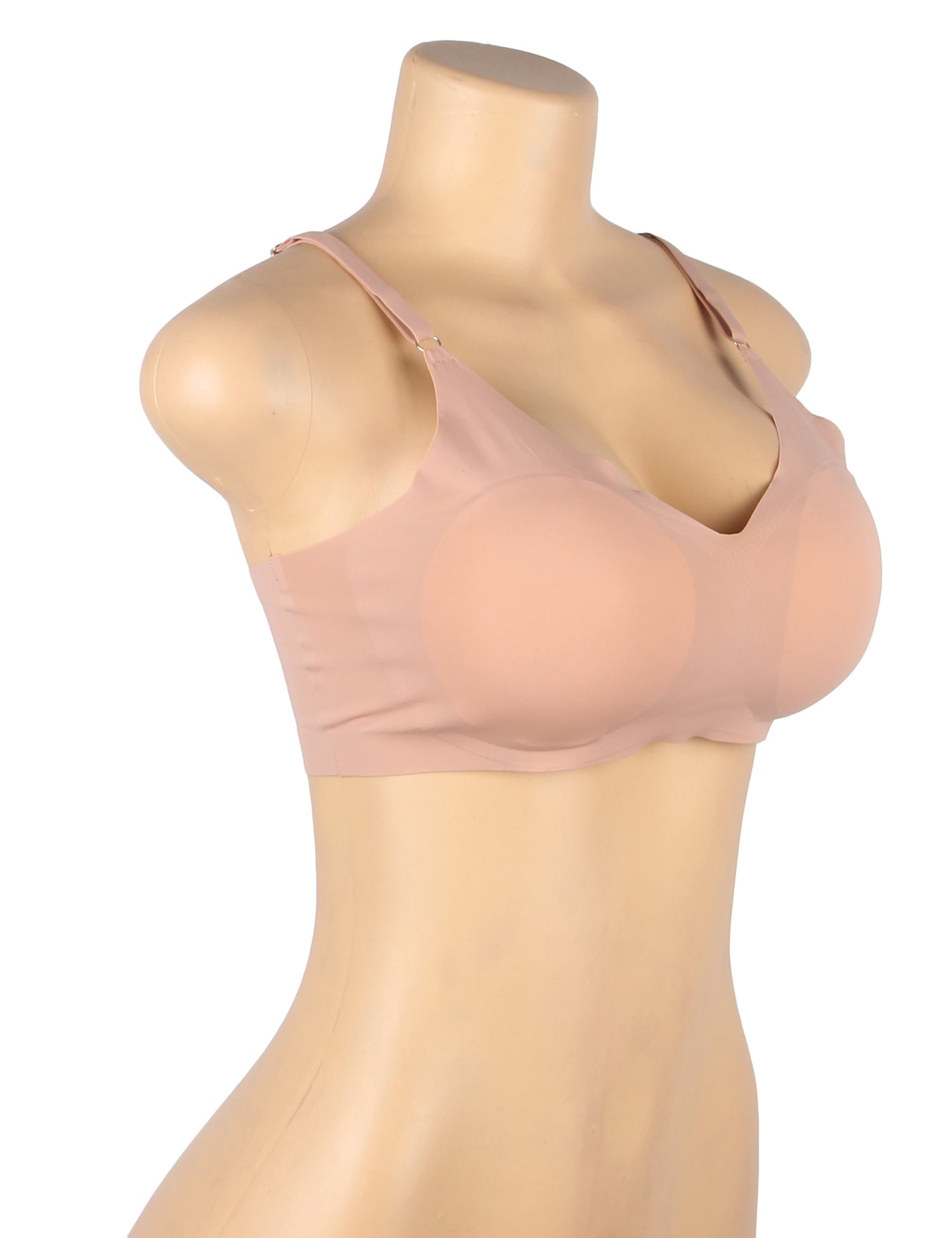 Nude Ice Silk Seamless Bra With Removable Chest Pad