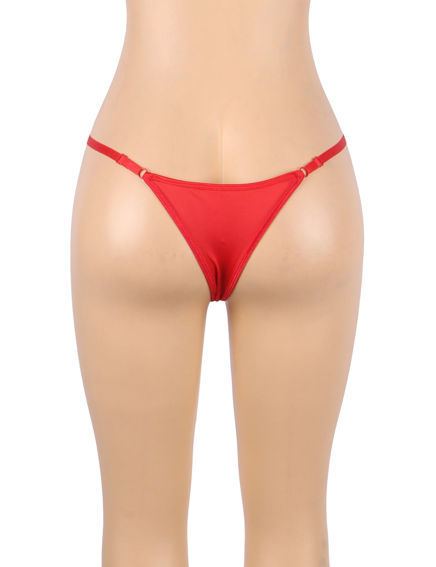 Sexy Red Floral G-string With Bead