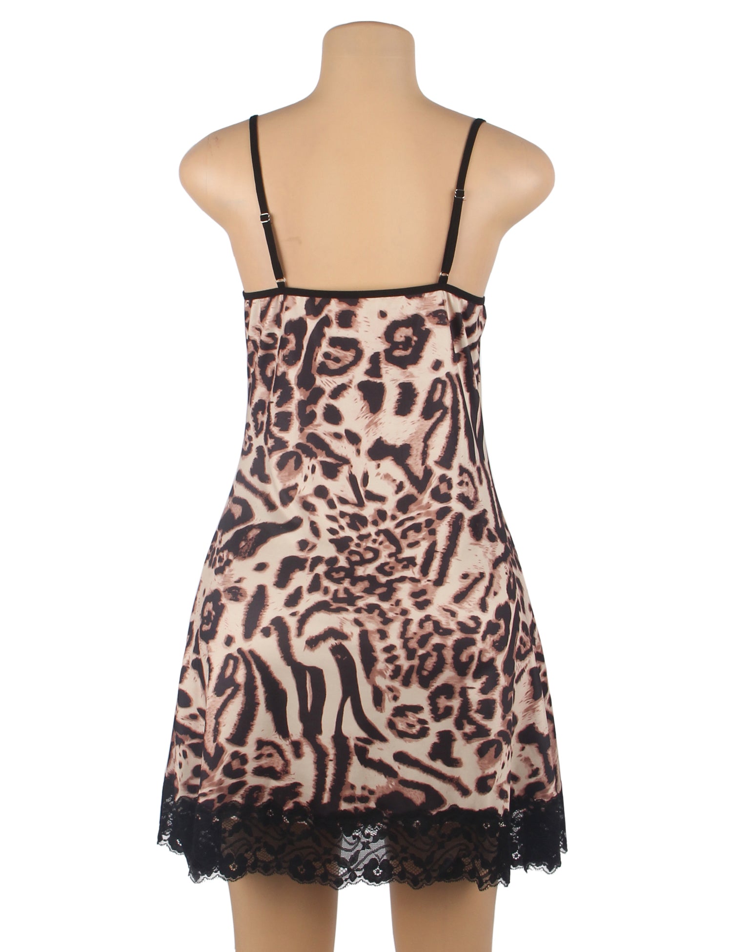 Leopard Print Lace Floral  Sexy Babydoll