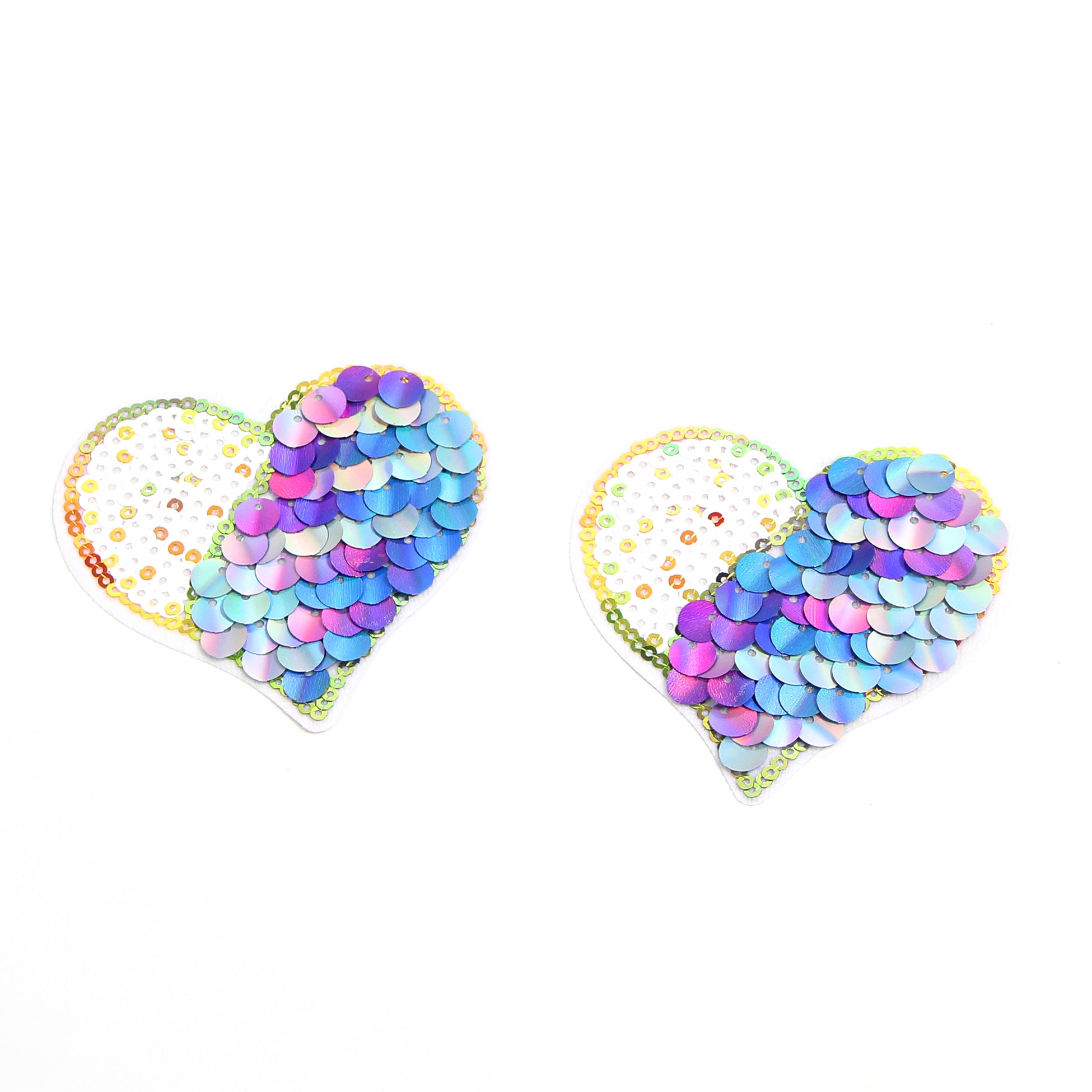 Sexy Sequined Heart Shape Nipple Pasties With Two Pairs Of Replaceable Pasties