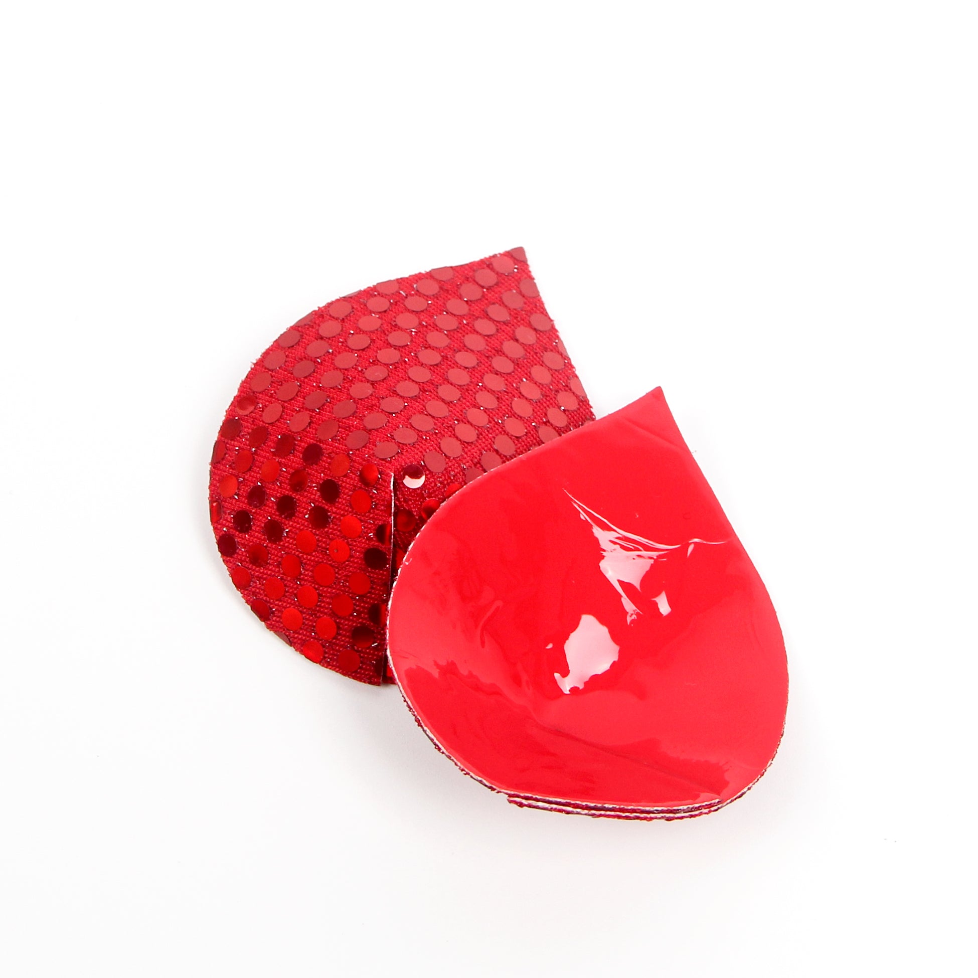 Red Sequin Water Droplets Reusable Nipple Covers