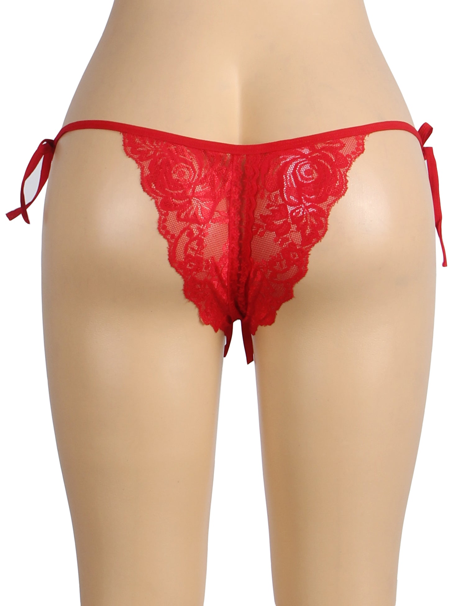 Red Lace Strappy Women Panty