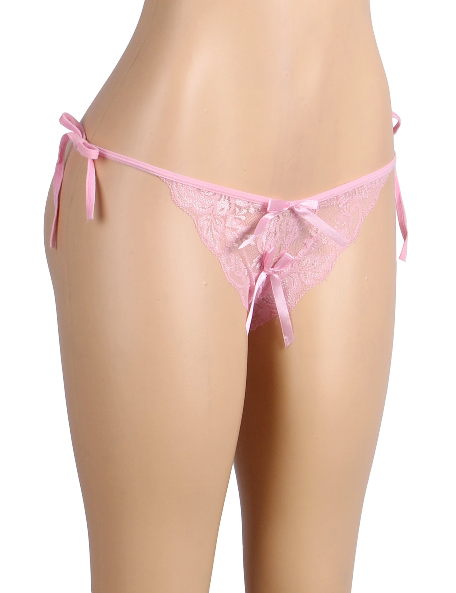Pink Lace Strappy Women Panty