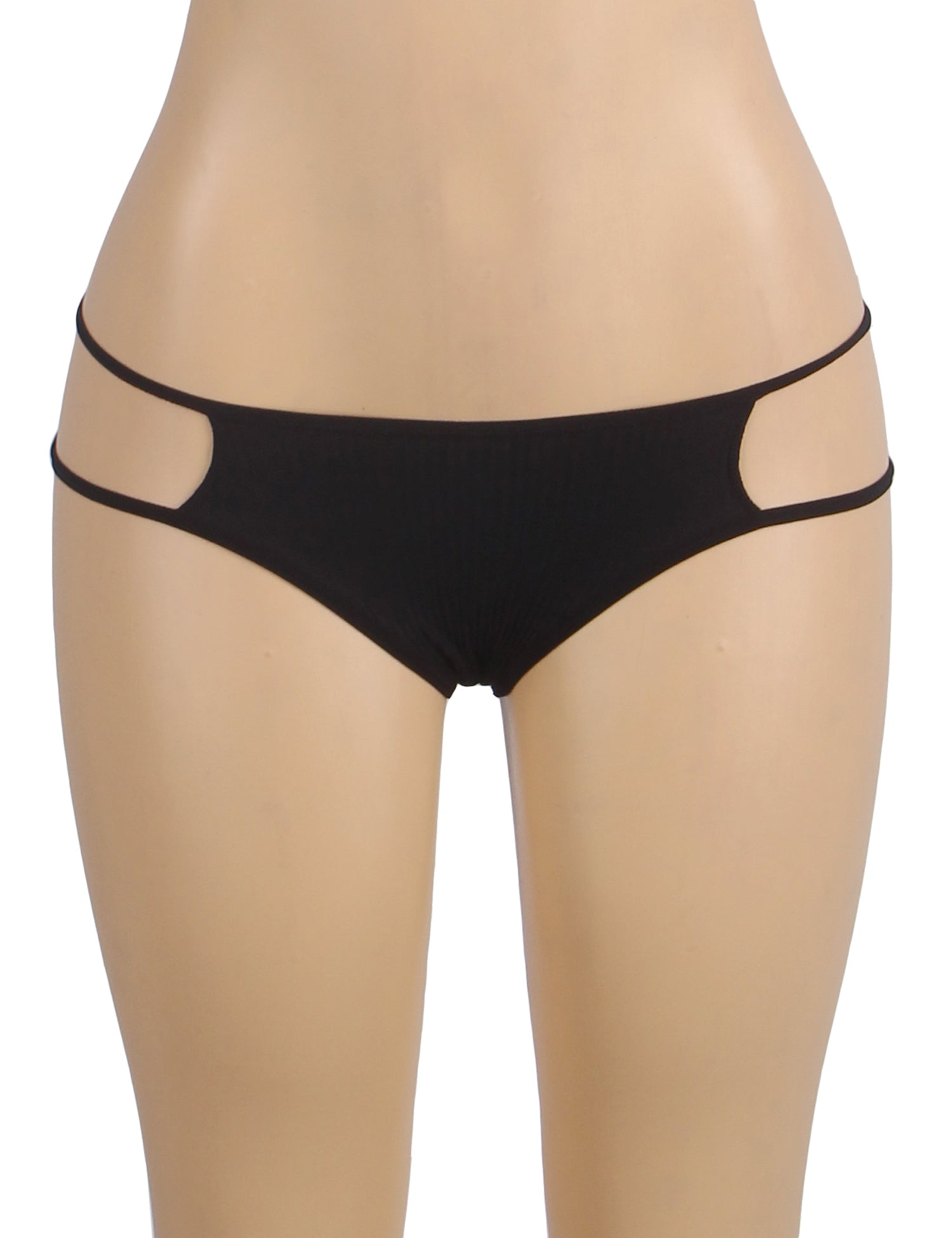 Black Sexy Women Panties With Hallow Cut On Two Sides