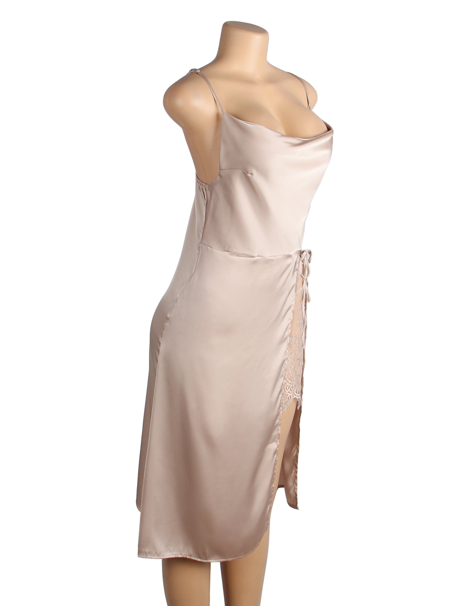 Nude Sexy Split Backless Suspender Home Wear Nightdress